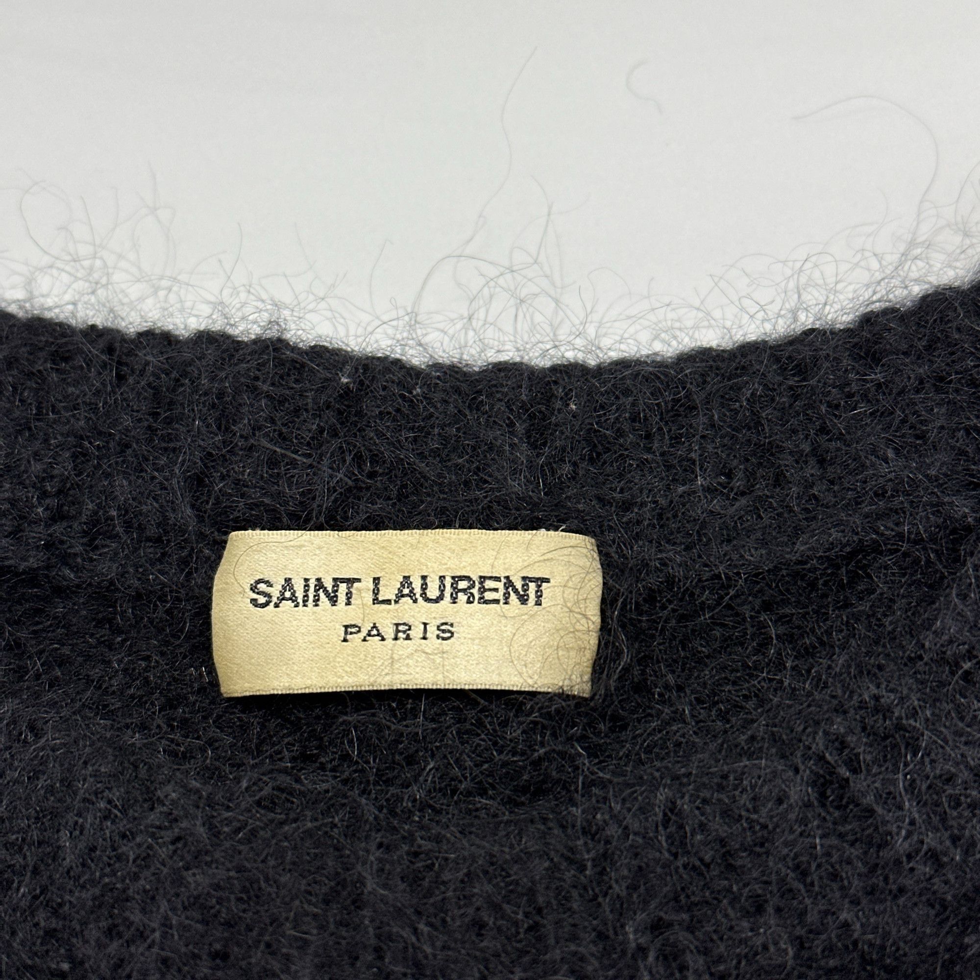 Saint Laurent Paris Saint Laurent Black Knit Sweater Size XL Size US XL / EU 56 / 4 - 4 Thumbnail
