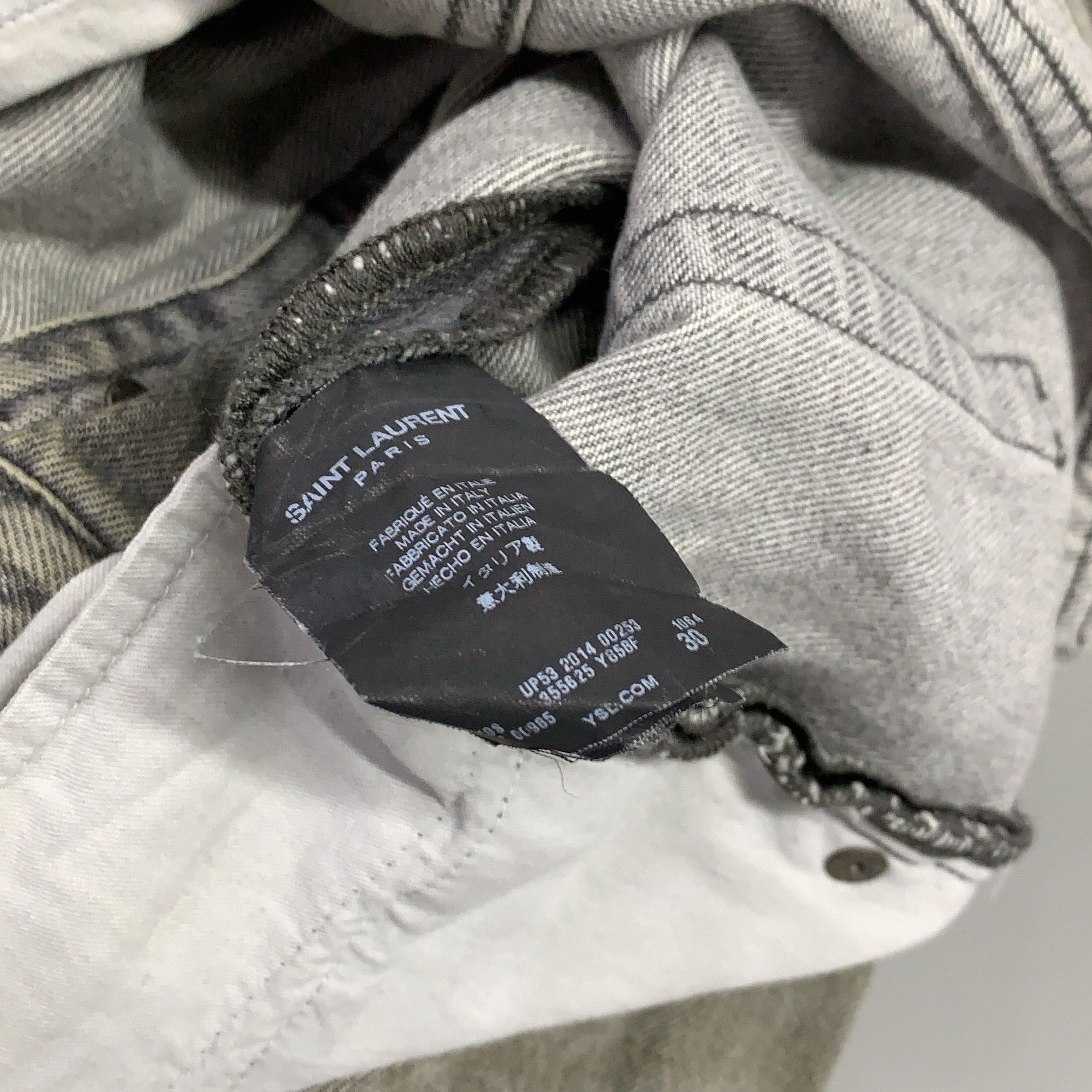 Saint Laurent Paris Saint Laurent Grey Denim Jeans Size 30 Size US 30 / EU 46 - 3 Thumbnail