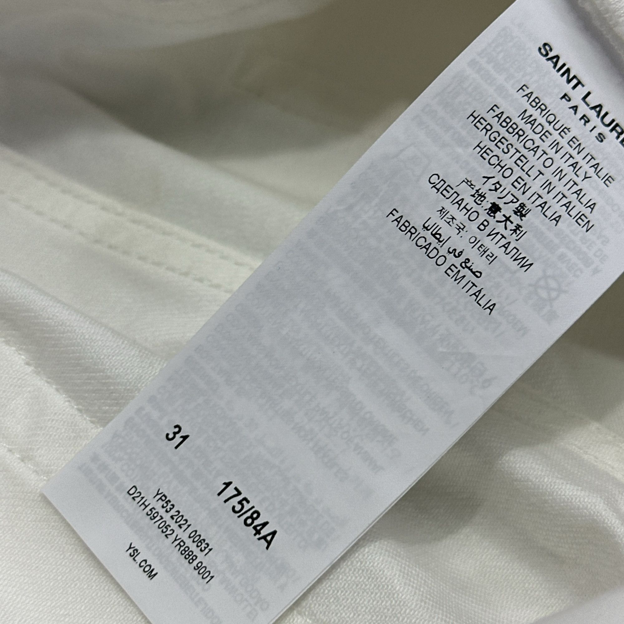 Saint Laurent Paris Saint Laurent White Denim Jeans Size 31 Size US 31 - 5 Thumbnail