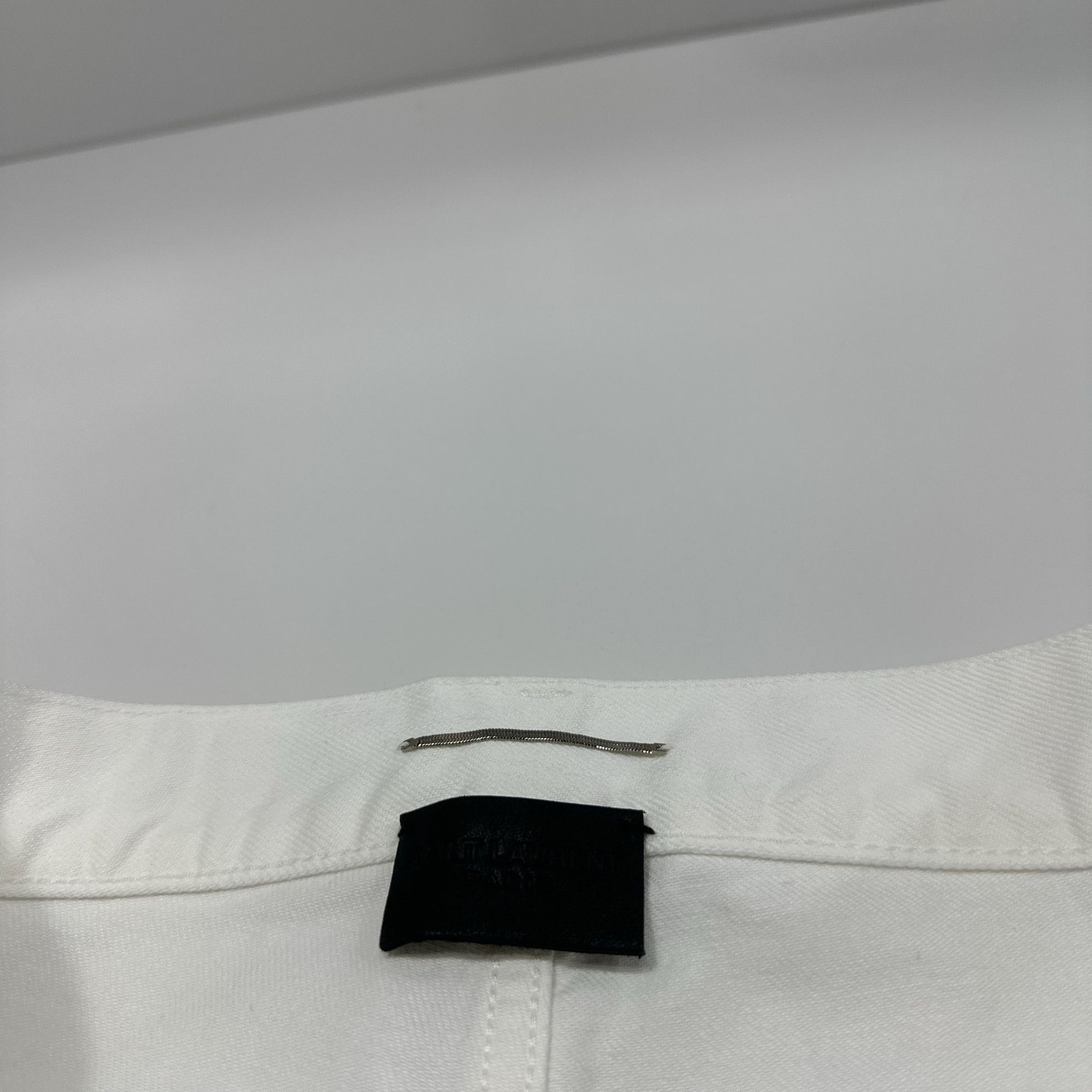 Saint Laurent Paris Saint Laurent White Denim Jeans Size 31 Size US 31 - 3 Thumbnail