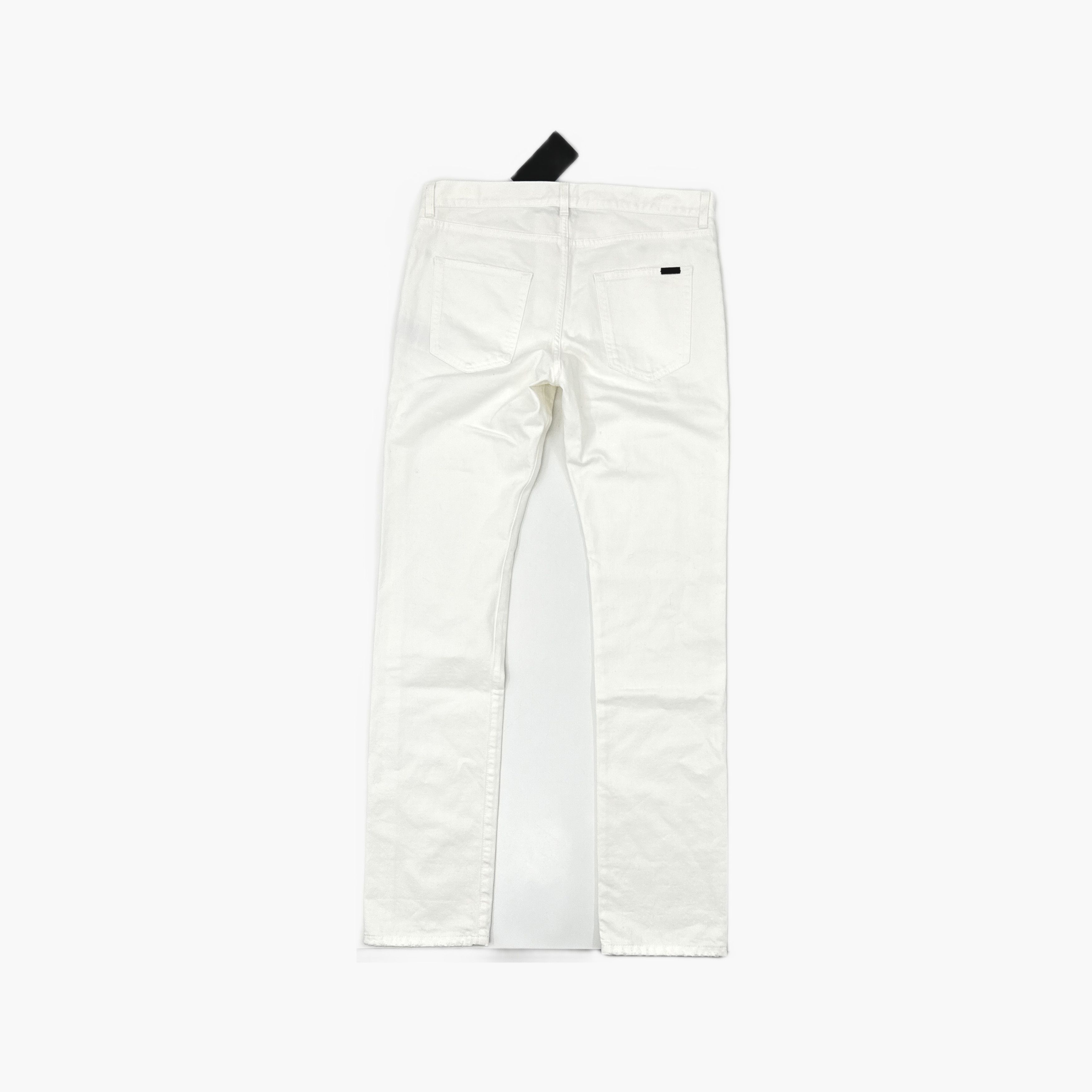 Saint Laurent Paris Saint Laurent White Denim Jeans Size 31 Size US 31 - 2 Thumbnail