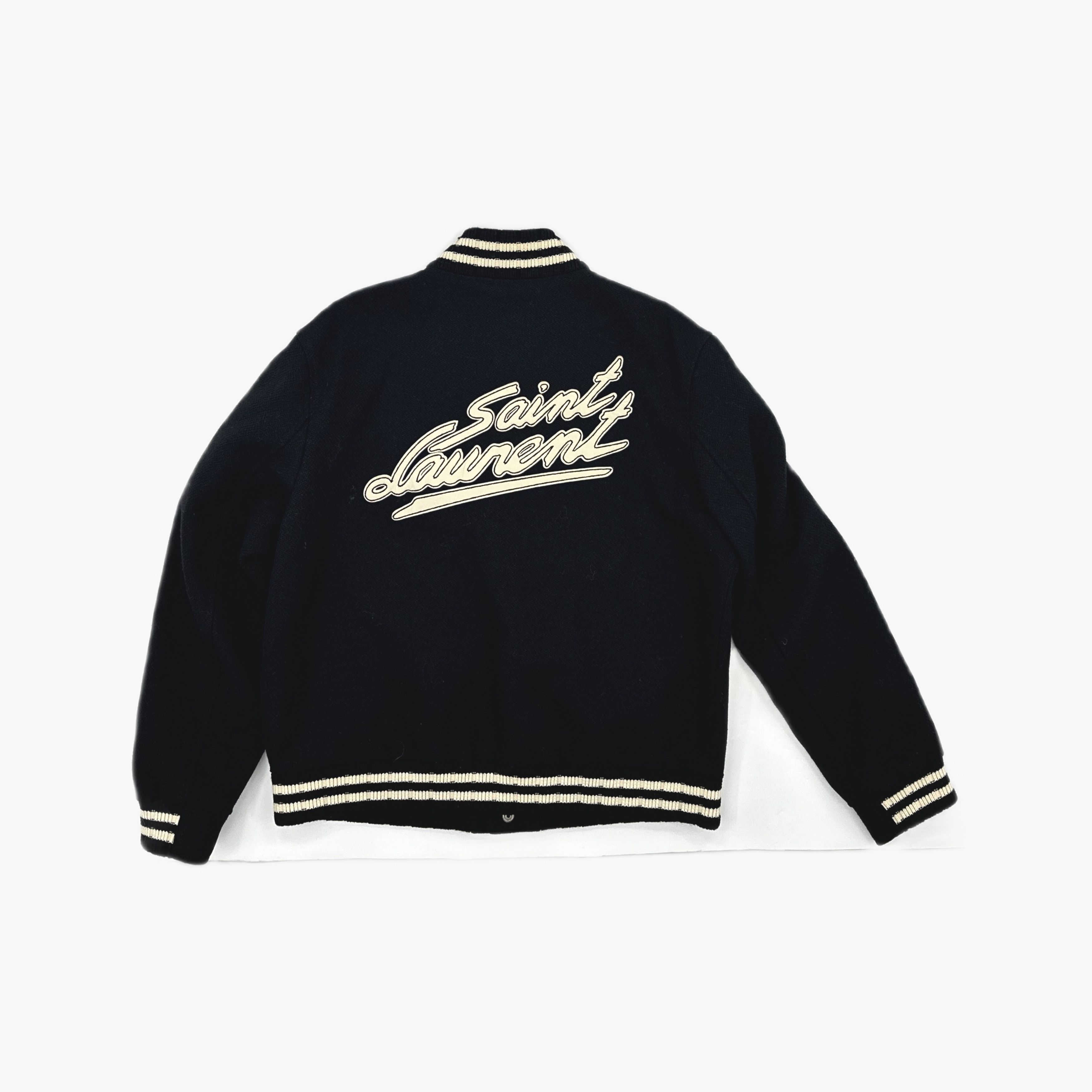 Saint Laurent Paris Saint Laurent Letter Print Bomber Jacket Size 54 Size US L / EU 52-54 / 3 - 2 Thumbnail