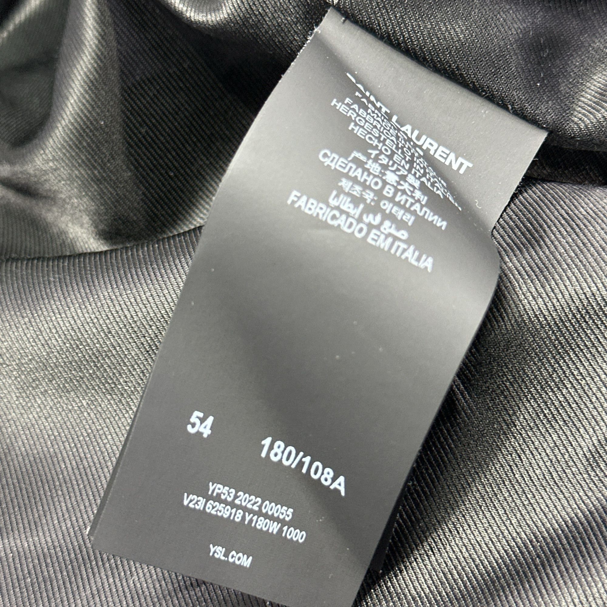Saint Laurent Paris Saint Laurent Letter Print Bomber Jacket Size 54 Size US L / EU 52-54 / 3 - 3 Thumbnail
