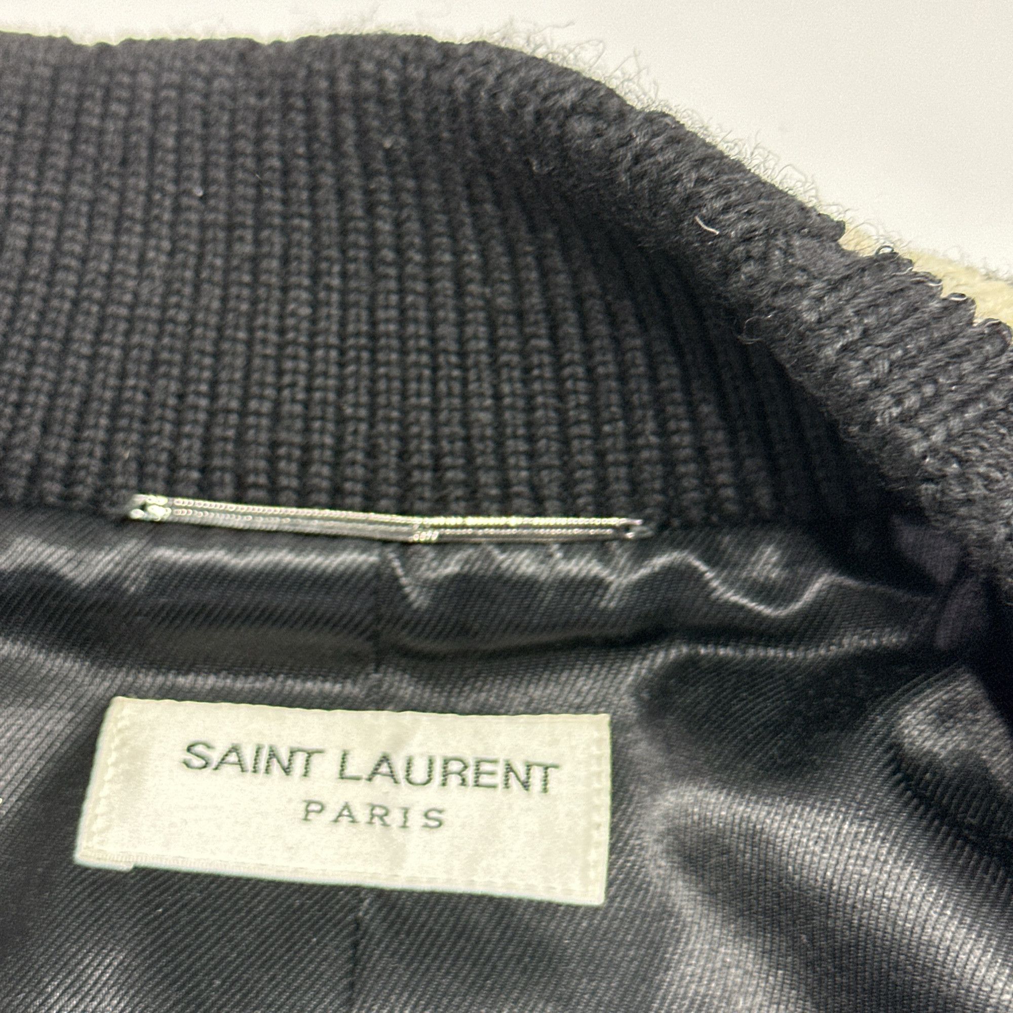 Saint Laurent Paris Saint Laurent Letter Print Bomber Jacket Size 54 Size US L / EU 52-54 / 3 - 4 Thumbnail