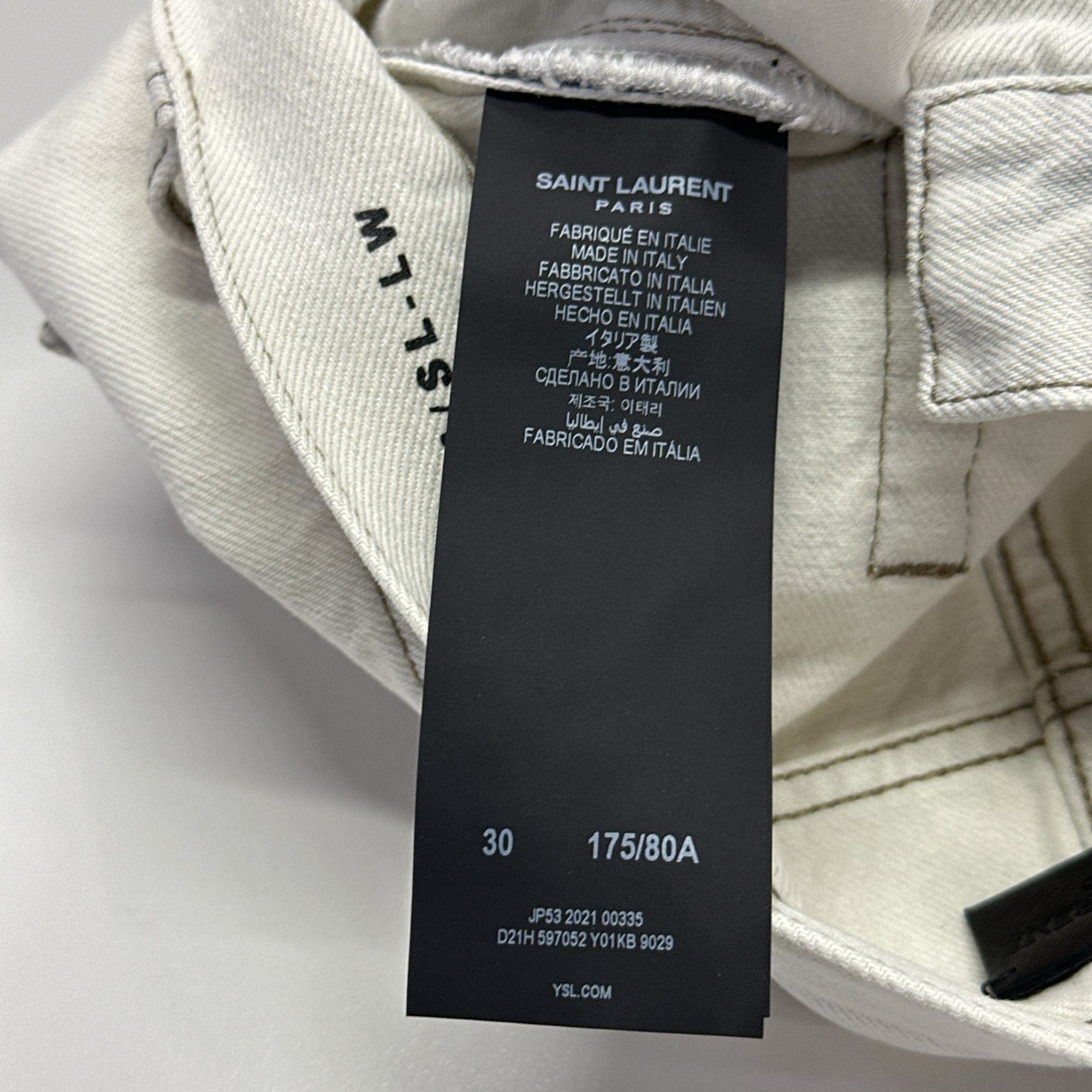 Saint Laurent Paris Saint Laurent Off-White Jeans Size 30 Size US 30 / EU 46 - 5 Thumbnail