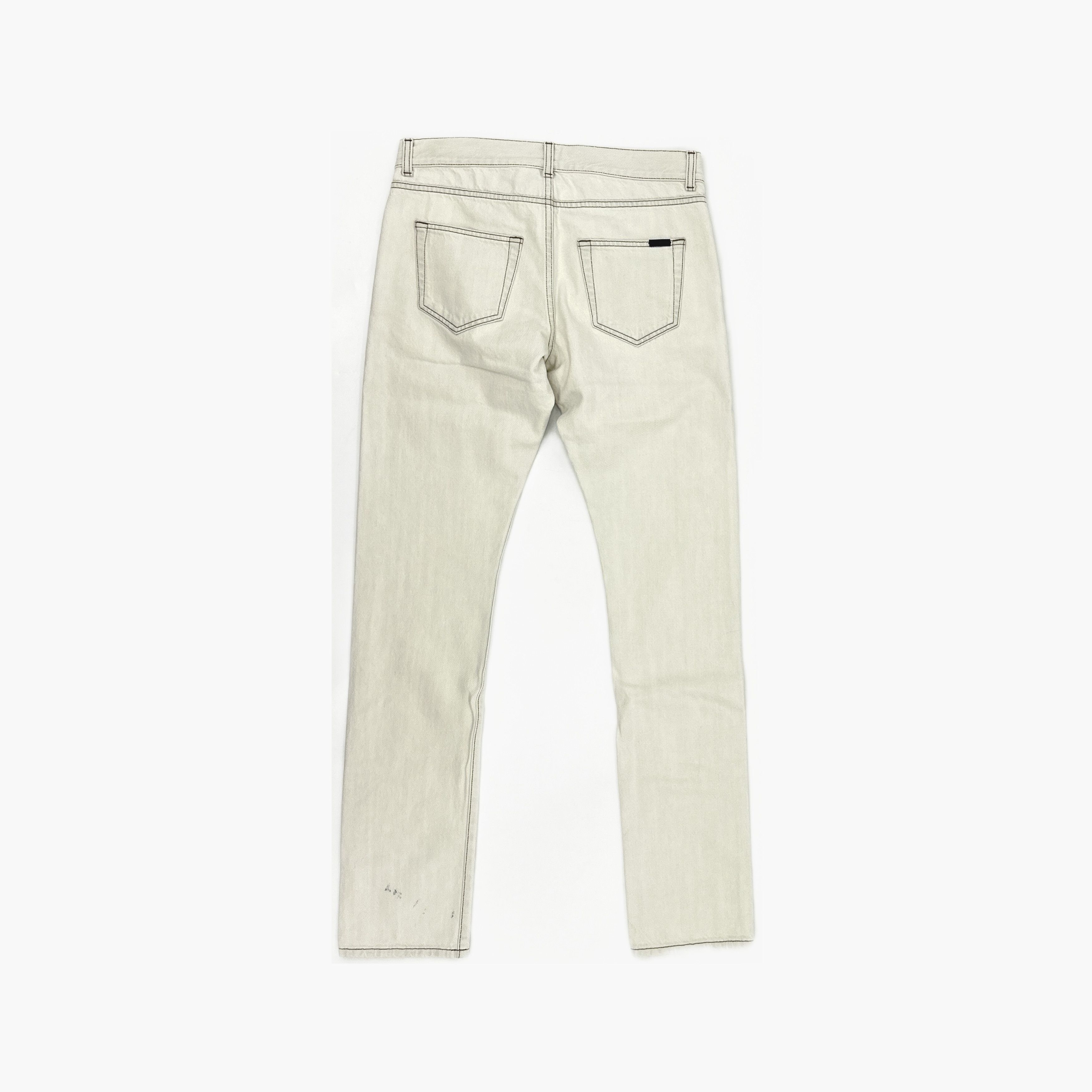 Saint Laurent Paris Saint Laurent Off-White Jeans Size 30 Size US 30 / EU 46 - 2 Thumbnail
