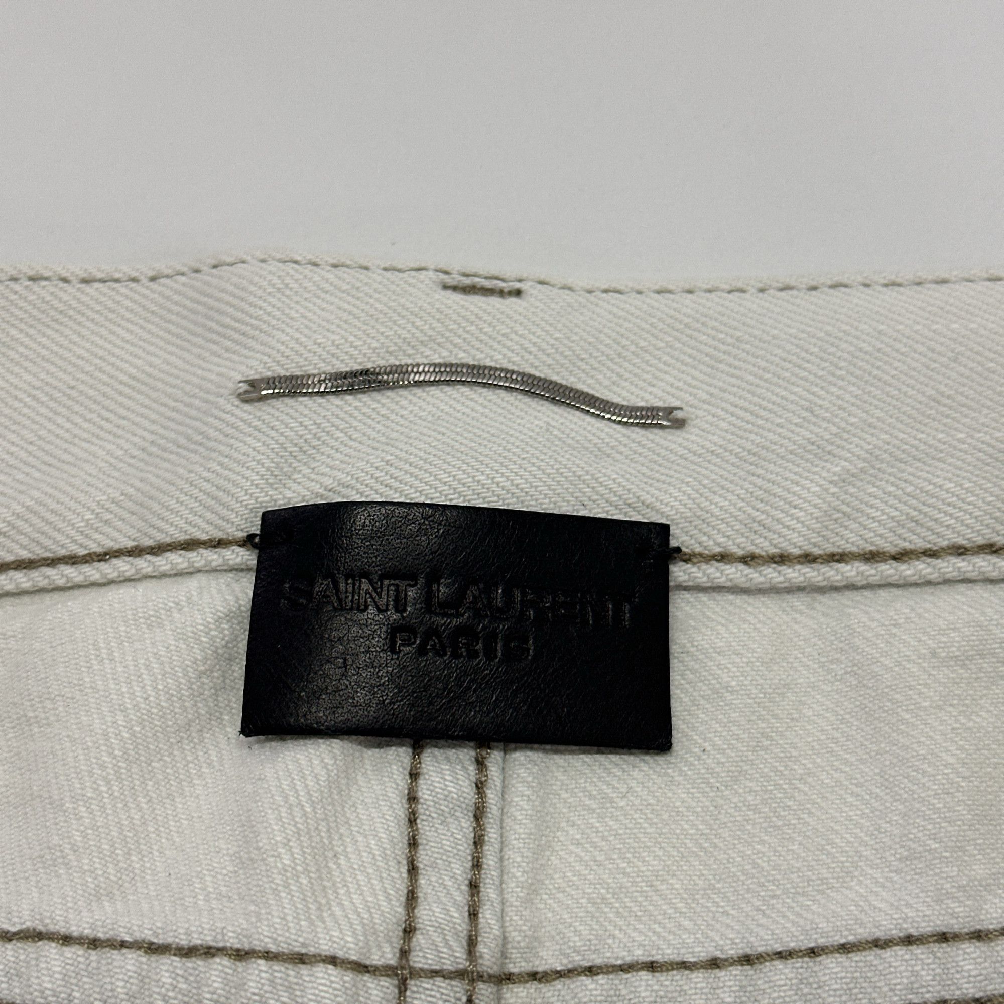 Saint Laurent Paris Saint Laurent Off-White Jeans Size 30 Size US 30 / EU 46 - 3 Thumbnail