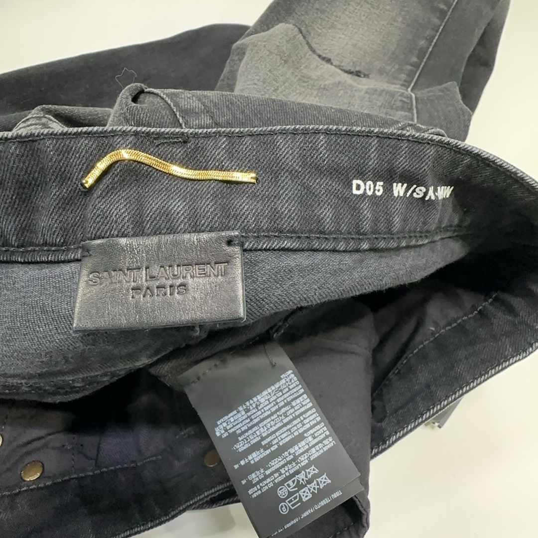 Saint Laurent Paris Saint Laurent Distressed Denim Jeans Size 29 Size US 29 - 6 Thumbnail
