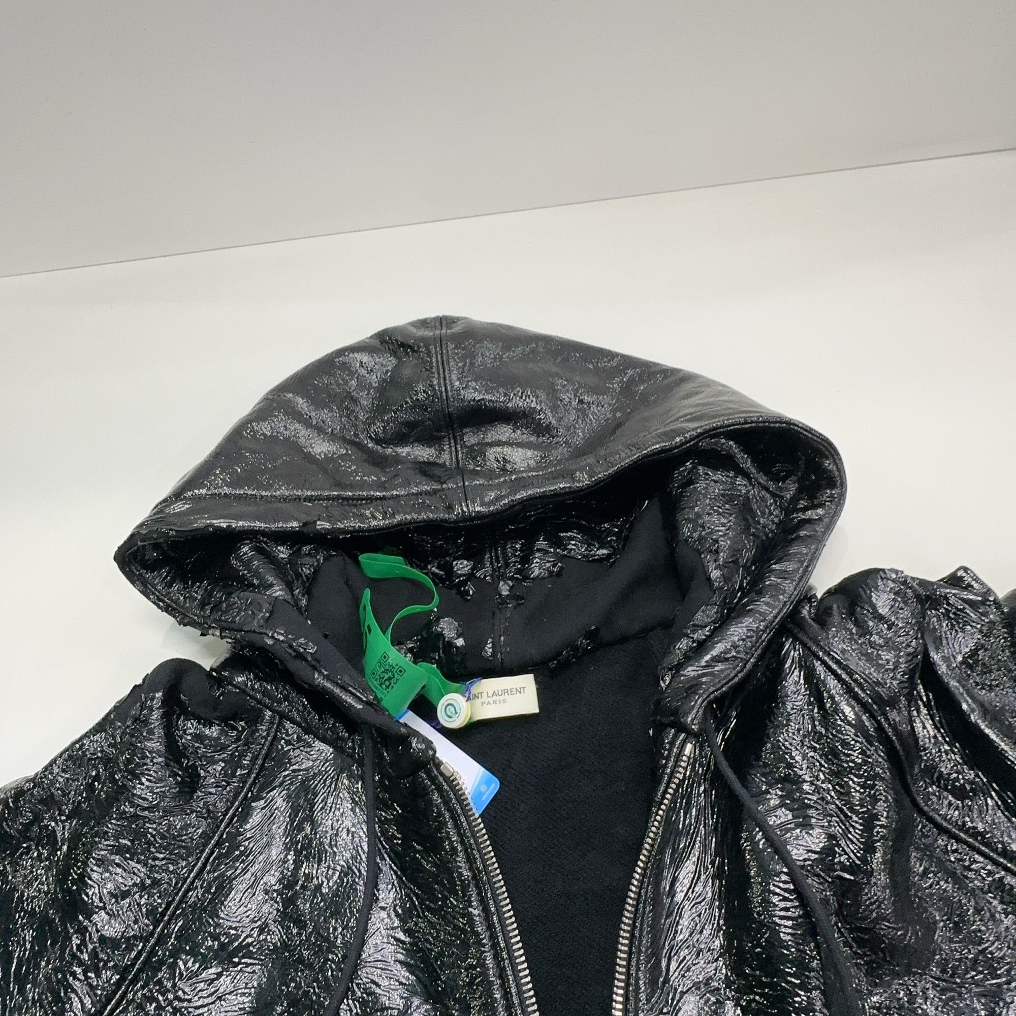 Saint Laurent Paris Saint Laurent Leather Zip Hoodie Size M Size US M / EU 48-50 / 2 - 6 Thumbnail