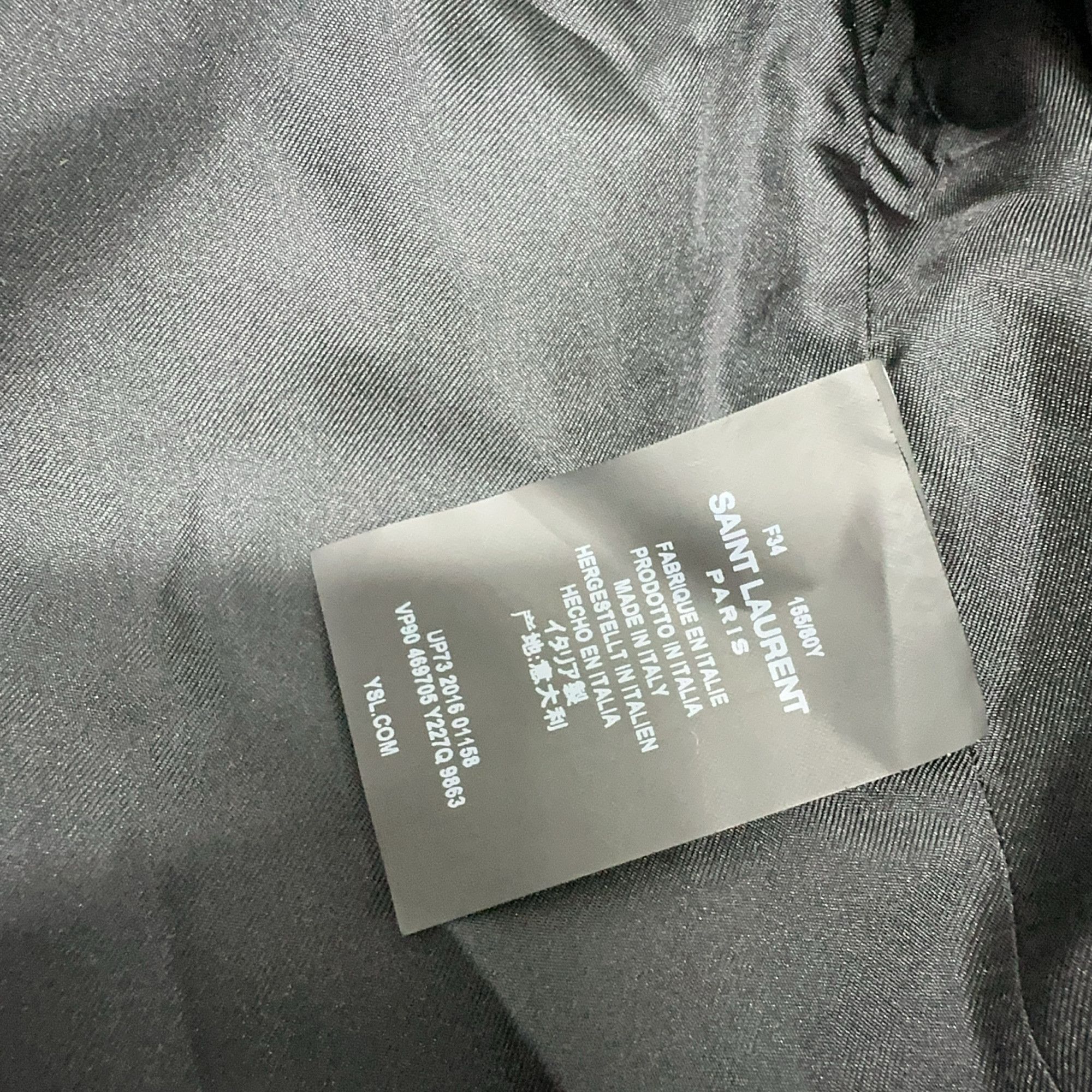 Saint Laurent Paris Saint Laurent Patterned Bomber Jacket Size FR 34 Size XS / US 0-2 / IT 36-38 - 5 Thumbnail