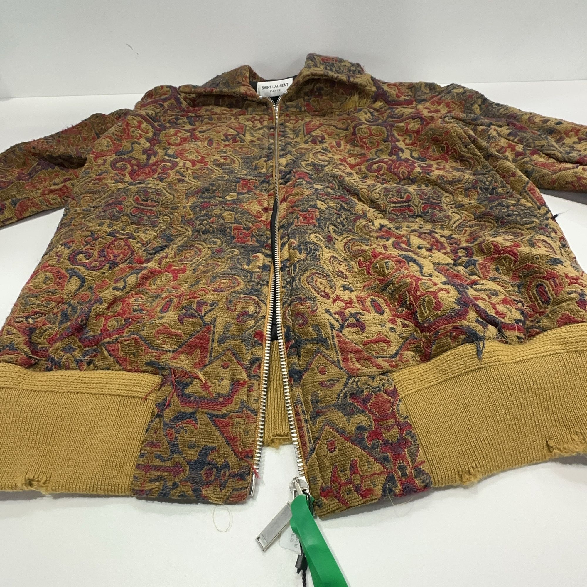 Saint Laurent Paris Saint Laurent Patterned Bomber Jacket Size FR 34 Size XS / US 0-2 / IT 36-38 - 7 Thumbnail