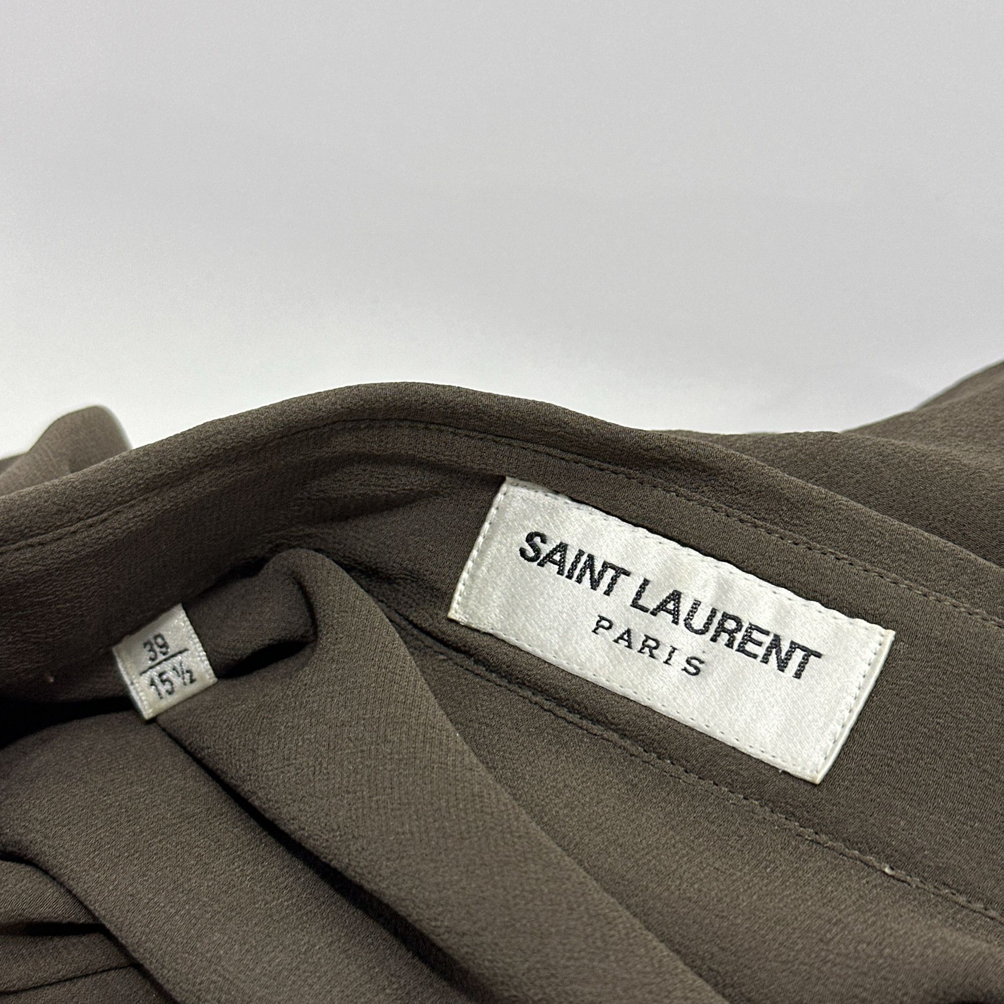 Saint Laurent Paris Saint Laurent Silk Button Up Shirt Size M Size US M / EU 48-50 / 2 - 3 Thumbnail