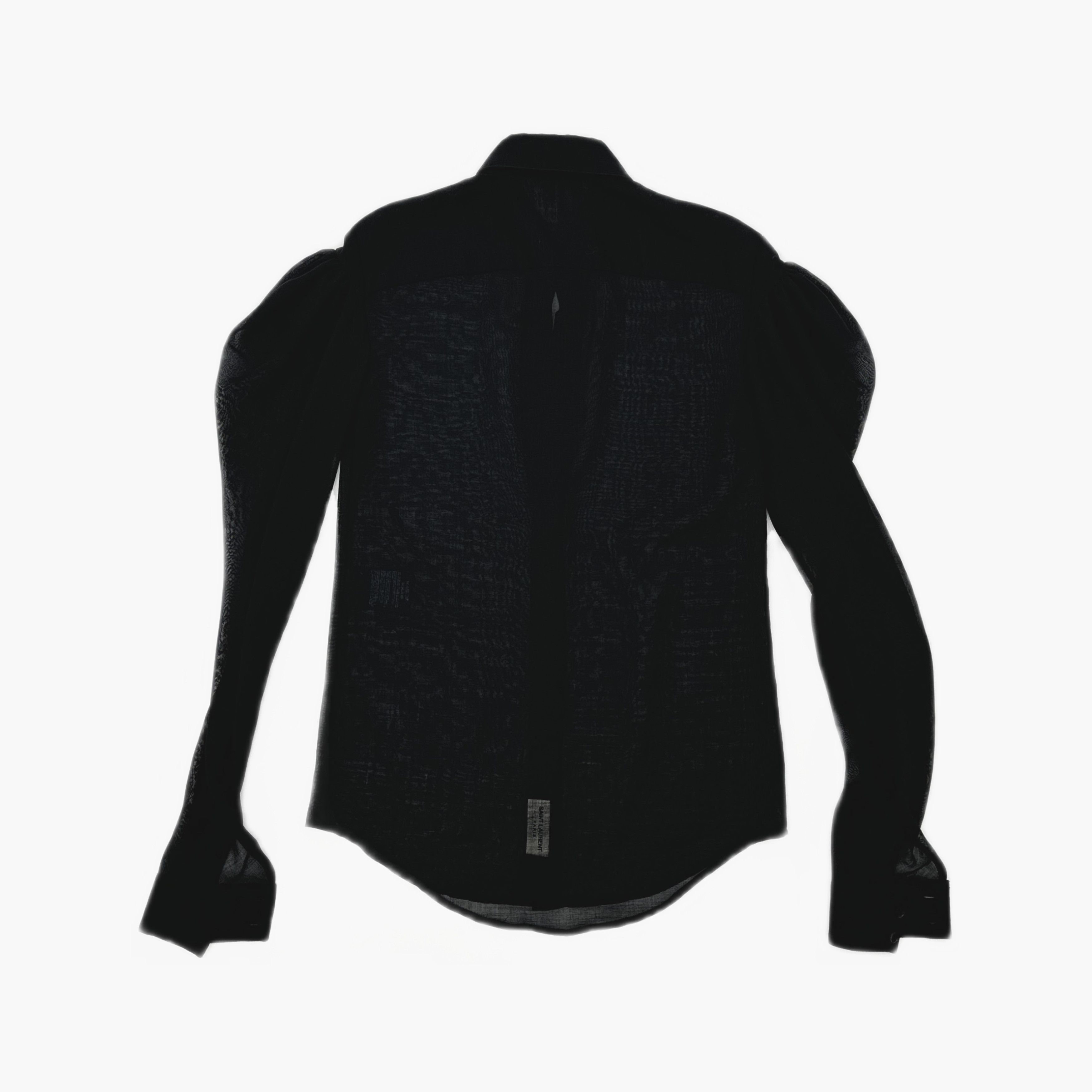 Saint Laurent Paris Saint Laurent Black Chiffon Button Up Shirt Size 34 Size XS / US 0-2 / IT 36-38 - 2 Thumbnail