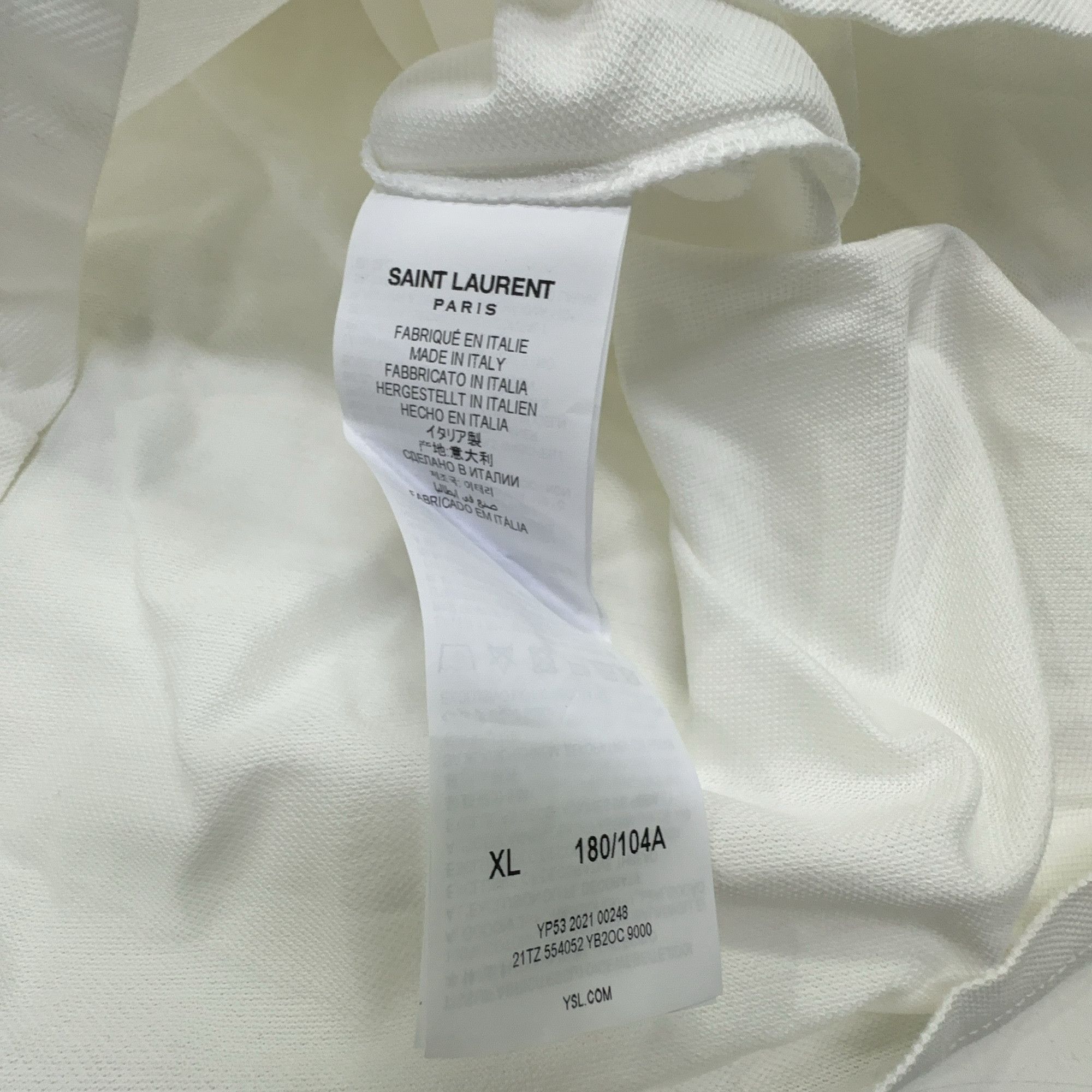 Saint Laurent Paris Saint Laurent Embroidered Logo Polo Shirt Size XL Size US XL / EU 56 / 4 - 4 Thumbnail