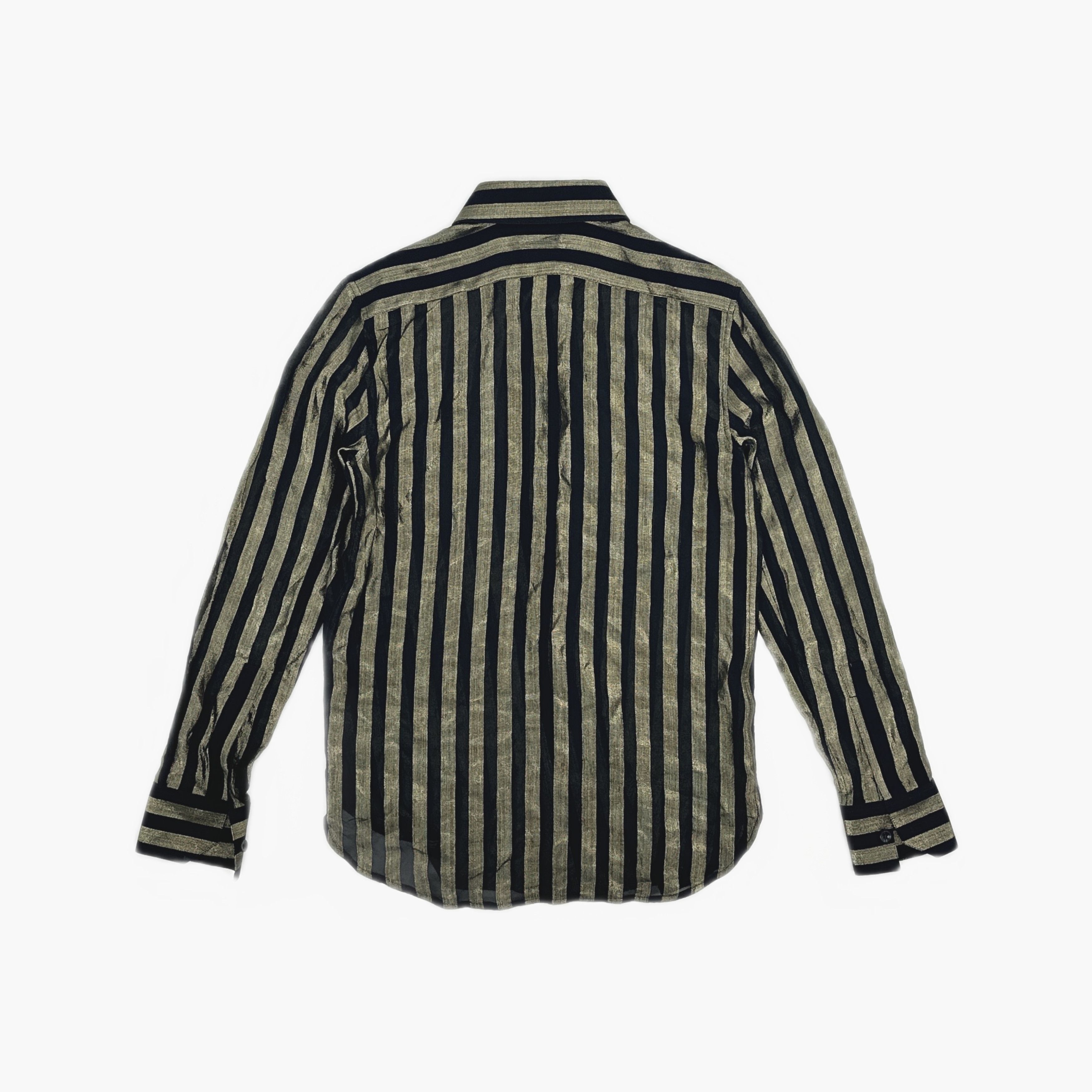 Saint Laurent Paris Saint Laurent Gold Stripe Button Up Shirt Size 34 Size XS / US 0-2 / IT 36-38 - 2 Thumbnail