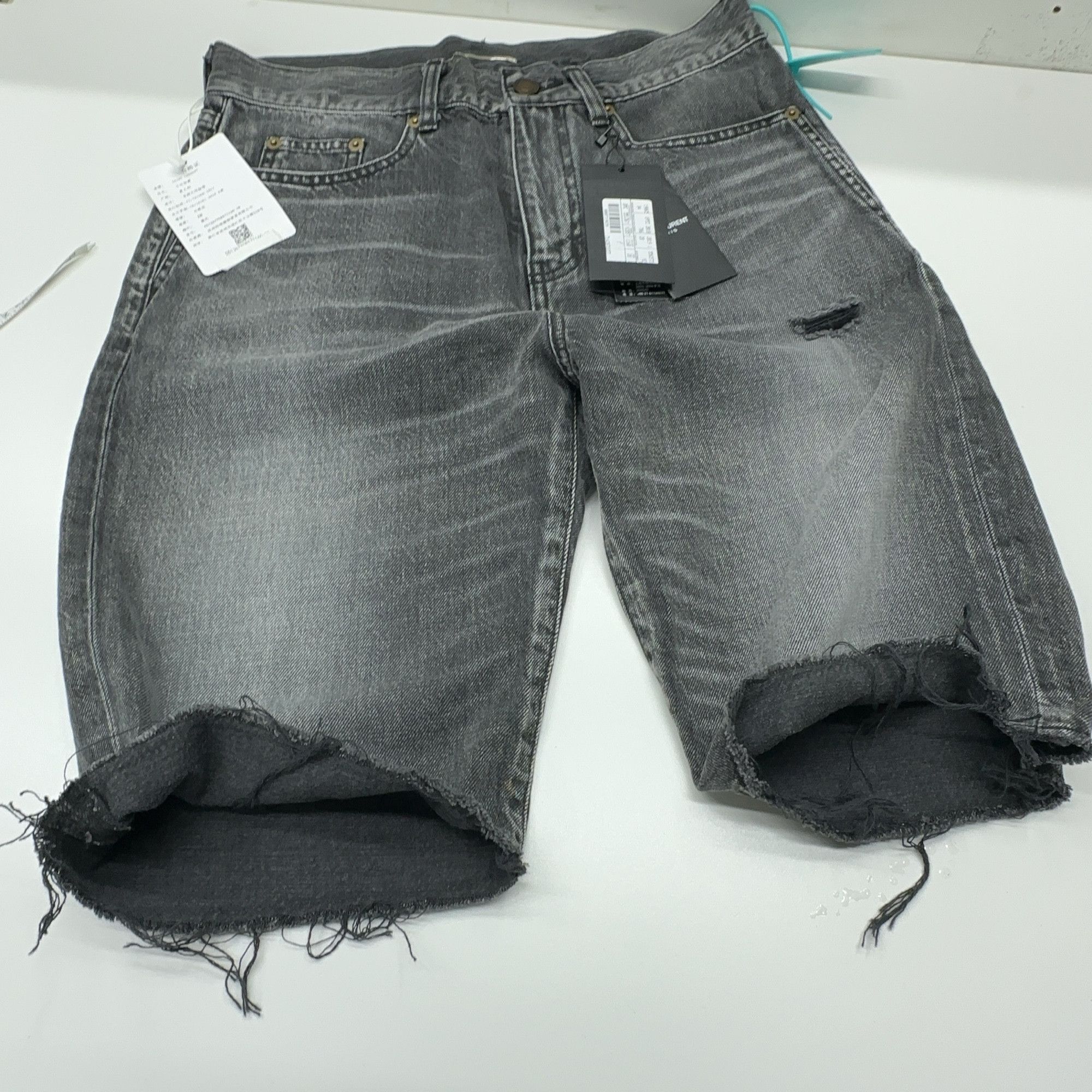 Saint Laurent Paris Saint Laurent Raw Edge Denim Shorts Size 28 Size US 28 / EU 44 - 8 Thumbnail