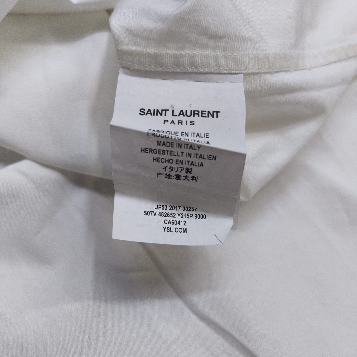 Saint Laurent Paris Saint Laurent Embroidered Collar Shirt Size S Size US S / EU 44-46 / 1 - 4 Thumbnail