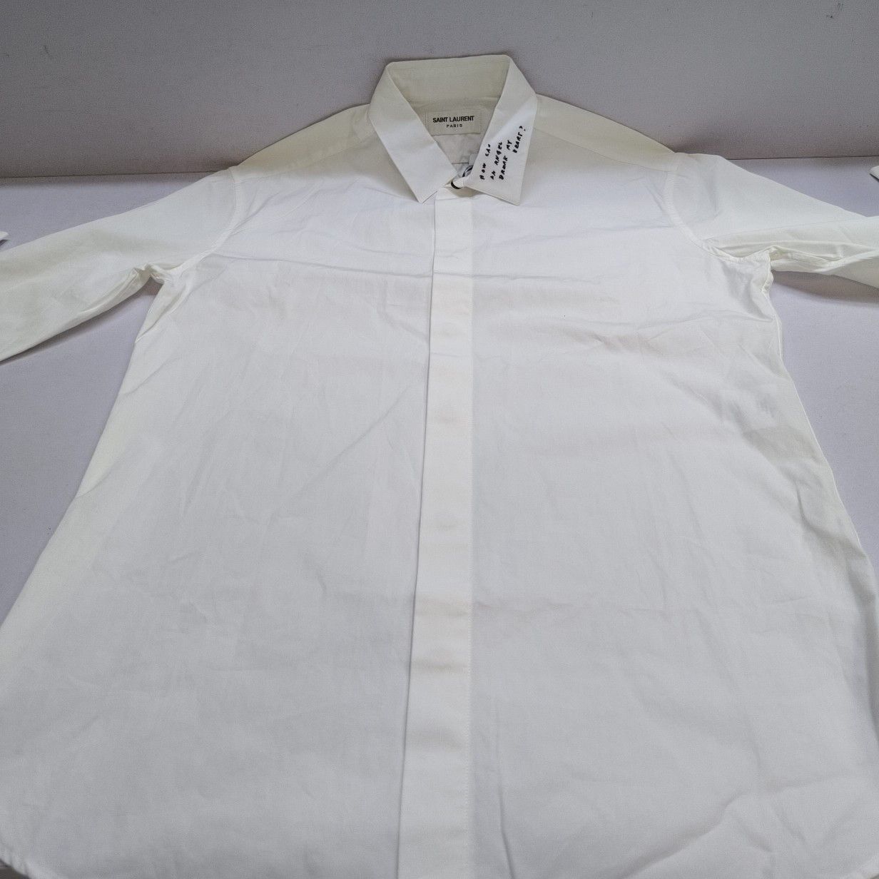 Saint Laurent Paris Saint Laurent Embroidered Collar Shirt Size S Size US S / EU 44-46 / 1 - 13 Thumbnail