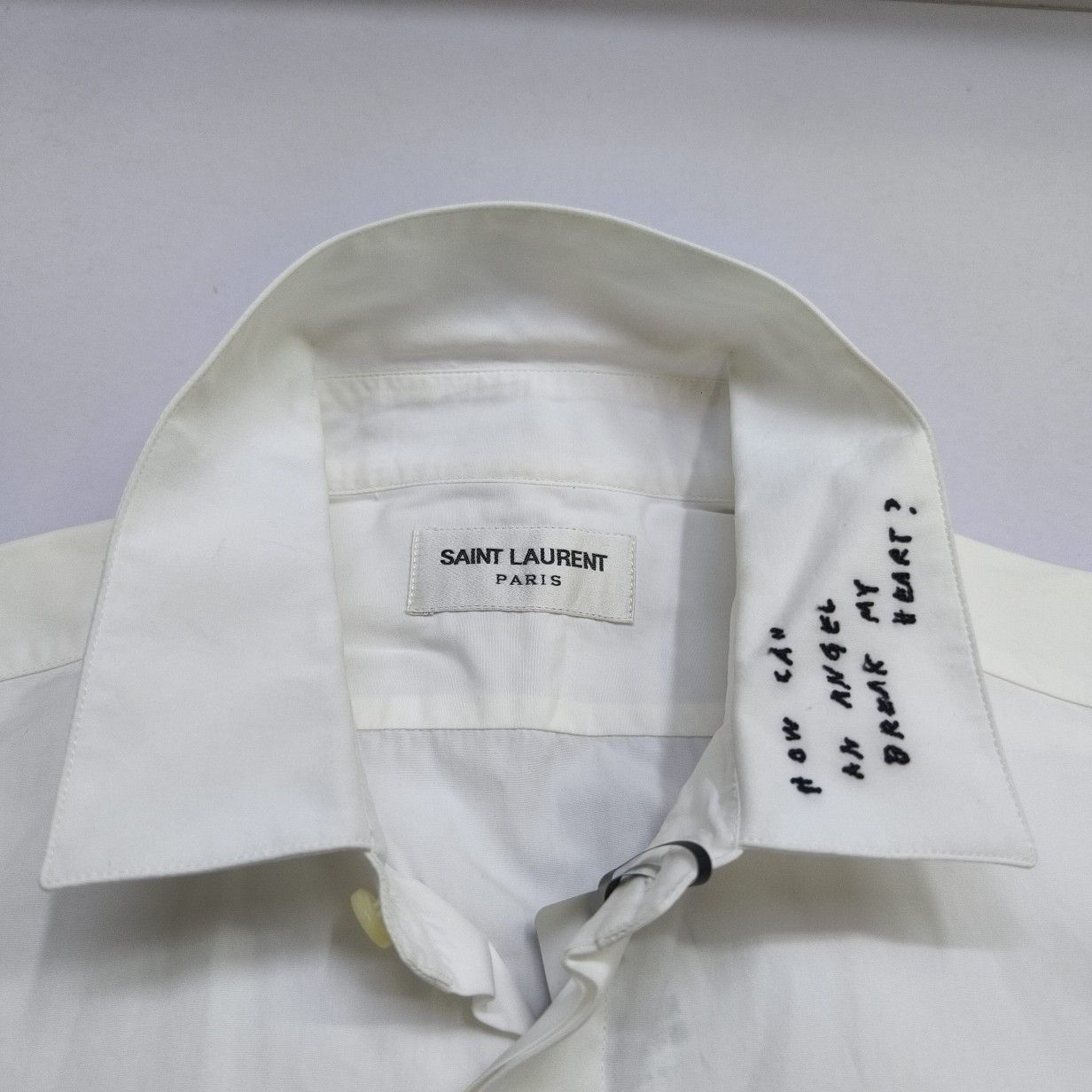 Saint Laurent Paris Saint Laurent Embroidered Collar Shirt Size S Size US S / EU 44-46 / 1 - 7 Thumbnail