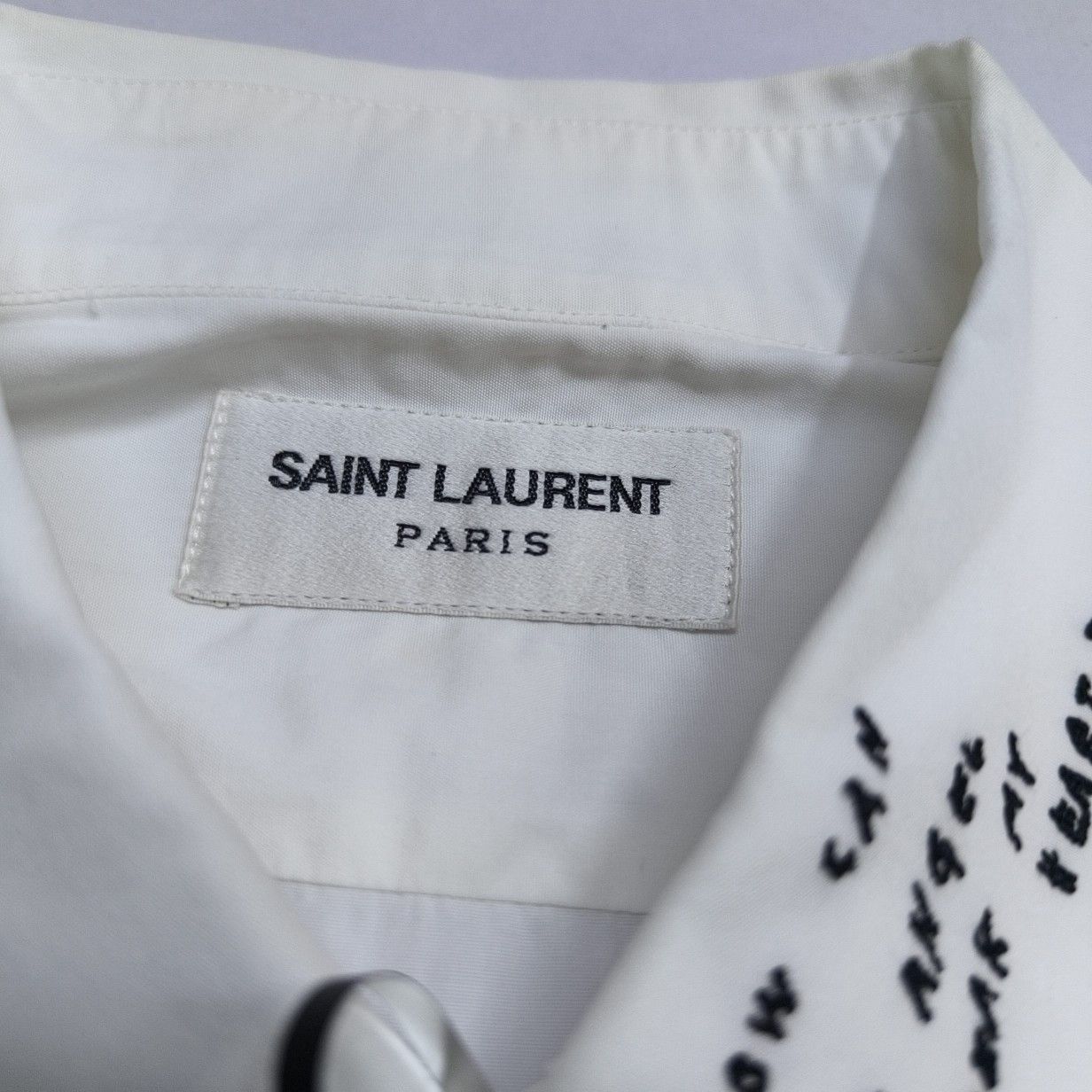 Saint Laurent Paris Saint Laurent Embroidered Collar Shirt Size S Size US S / EU 44-46 / 1 - 3 Thumbnail