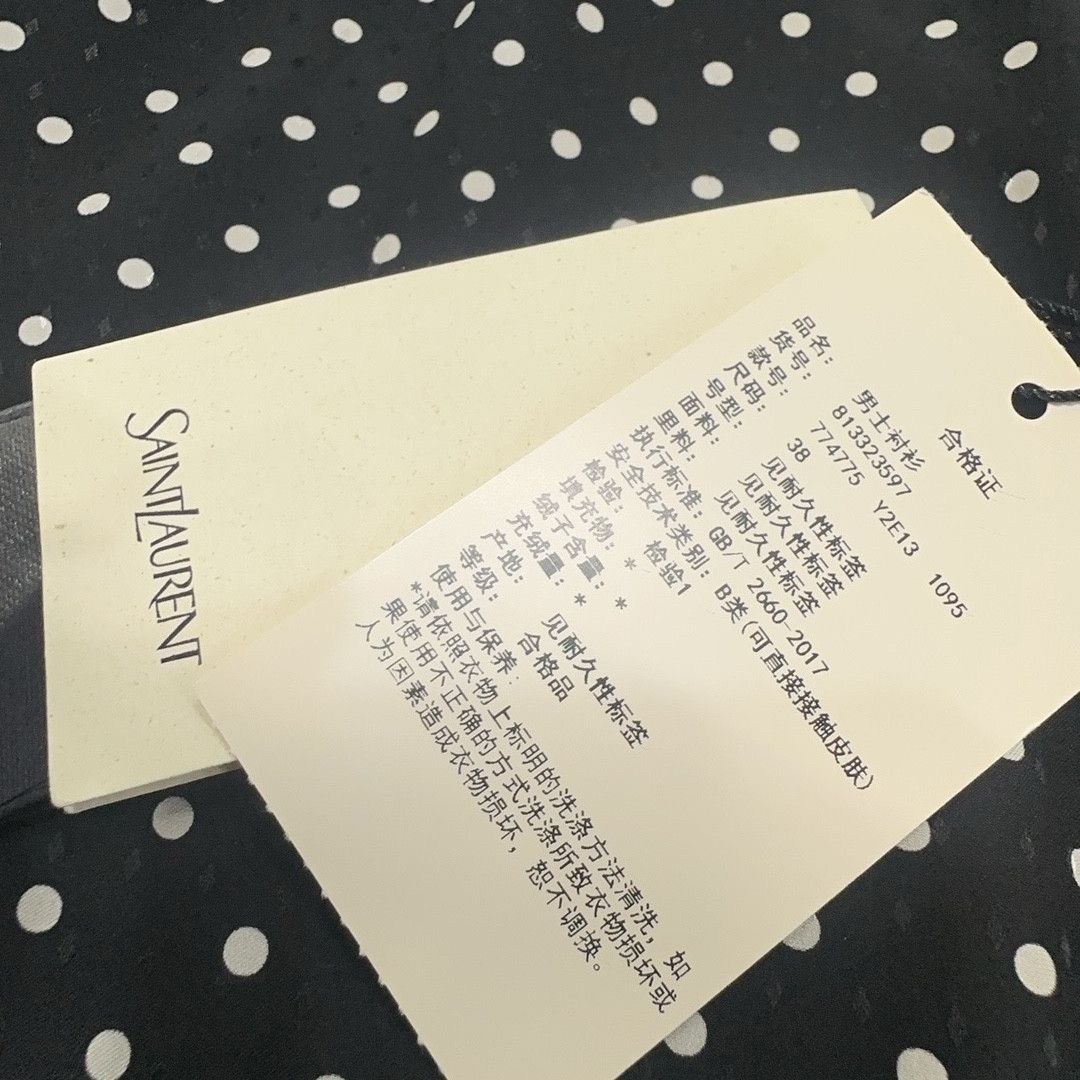 Saint Laurent Paris Saint Laurent Polka Dot Silk Shirt Size S Size US S / EU 44-46 / 1 - 5 Thumbnail