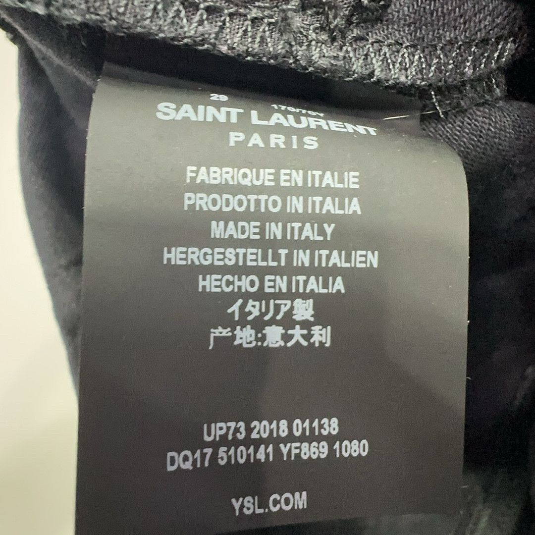 Saint Laurent Paris Saint Laurent Black Denim Jeans Size 29 Size US 29 - 4 Thumbnail