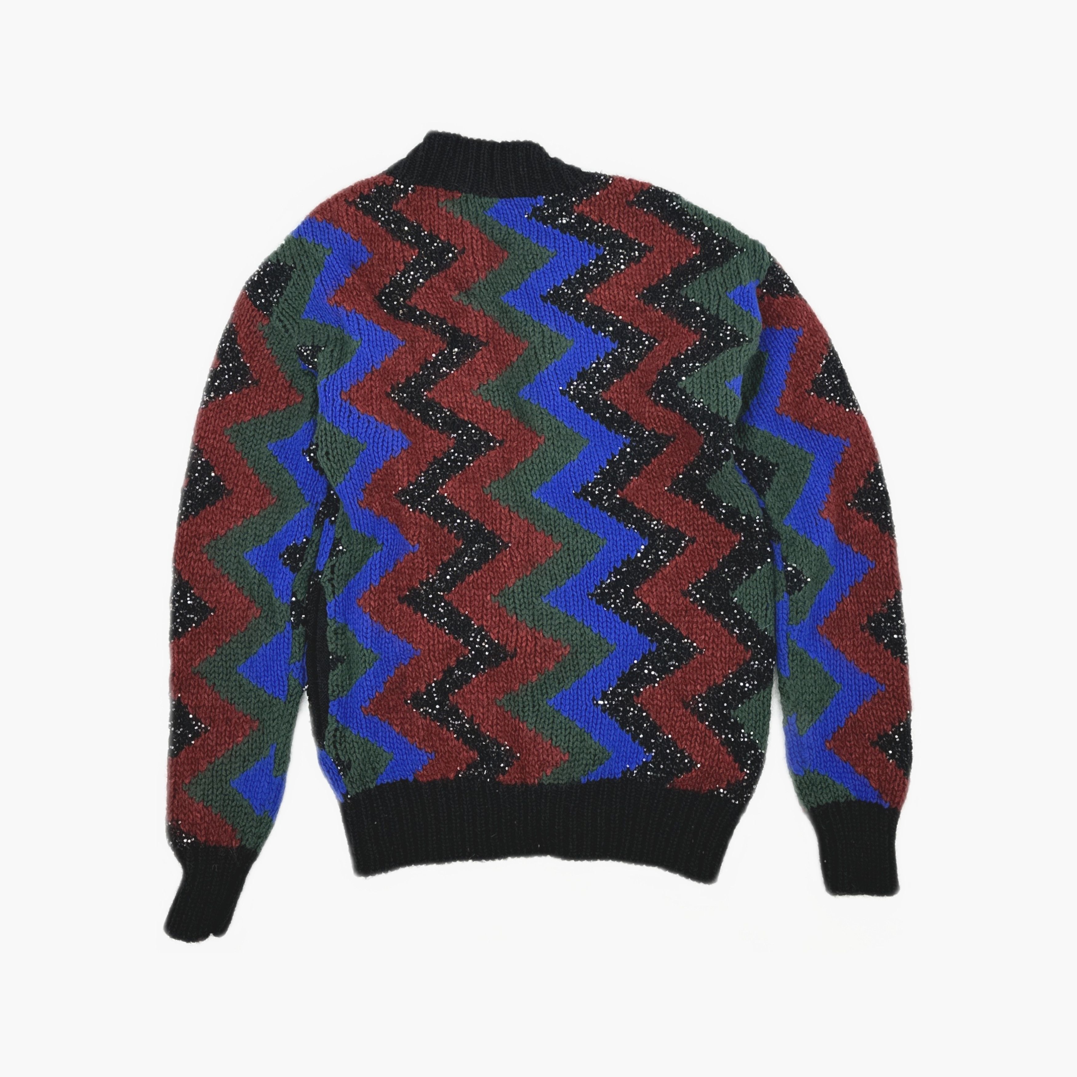 Saint Laurent Paris Saint Laurent Zig-Zag Sequined Cardigan Size S Size US S / EU 44-46 / 1 - 2 Thumbnail