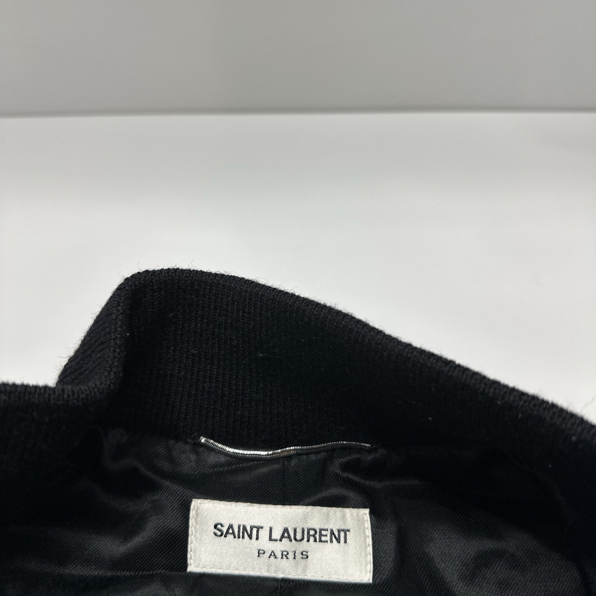Saint Laurent Paris Saint Laurent Wool Leather Varsity Jacket Size 48 Size US M / EU 48-50 / 2 - 3 Thumbnail