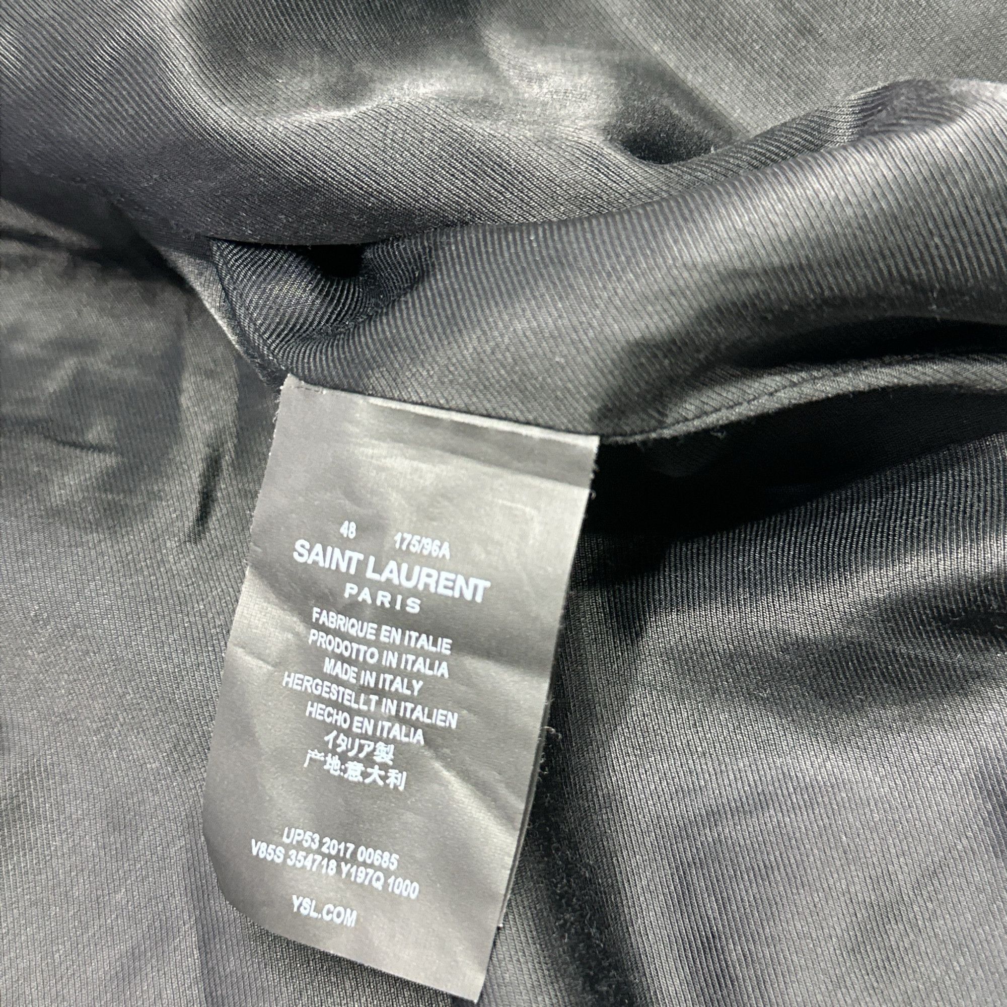 Saint Laurent Paris Saint Laurent Wool Leather Varsity Jacket Size 48 Size US M / EU 48-50 / 2 - 4 Thumbnail
