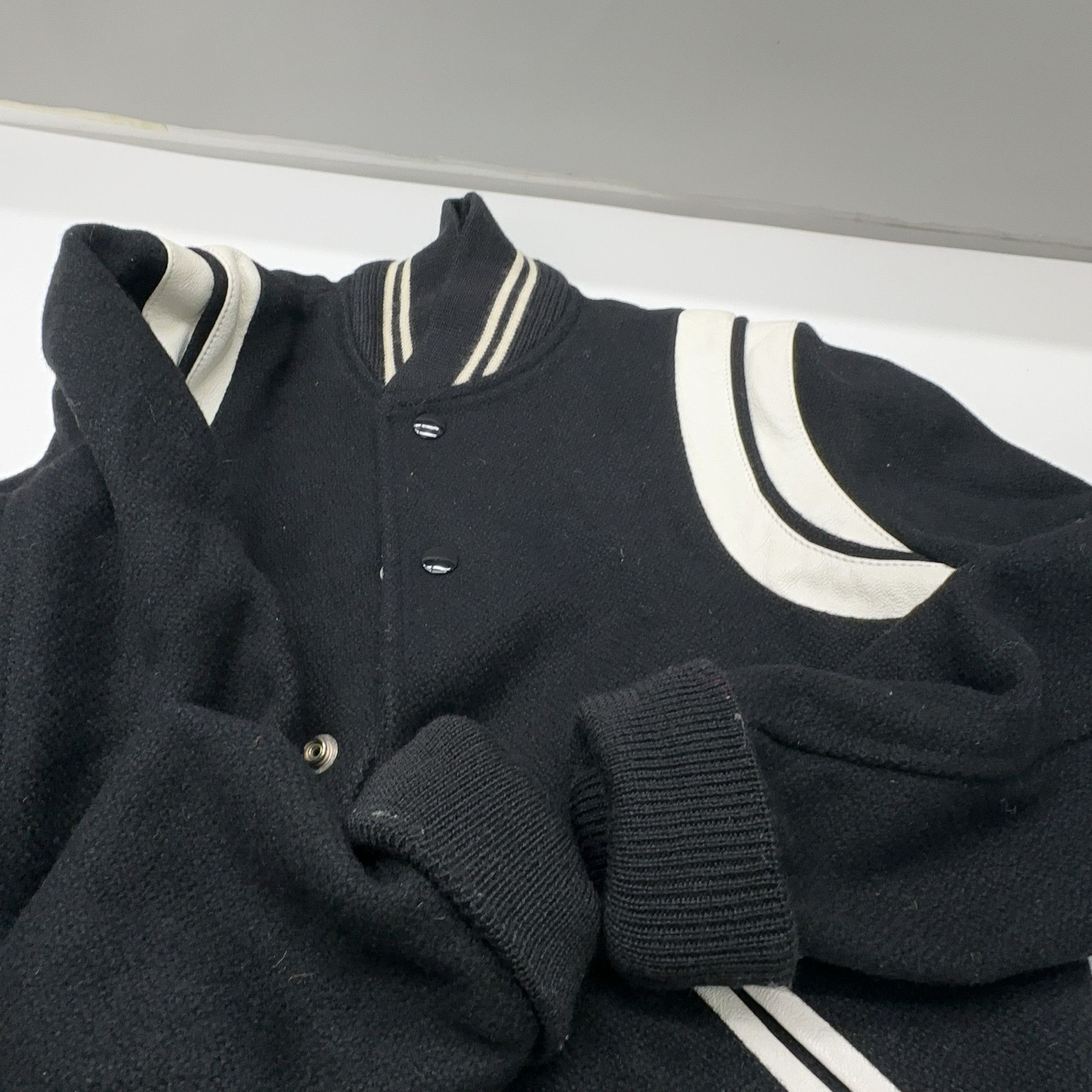 Saint Laurent Paris Saint Laurent Leather Trim Teddy Jacket F34 Size XS / US 0-2 / IT 36-38 - 6 Thumbnail