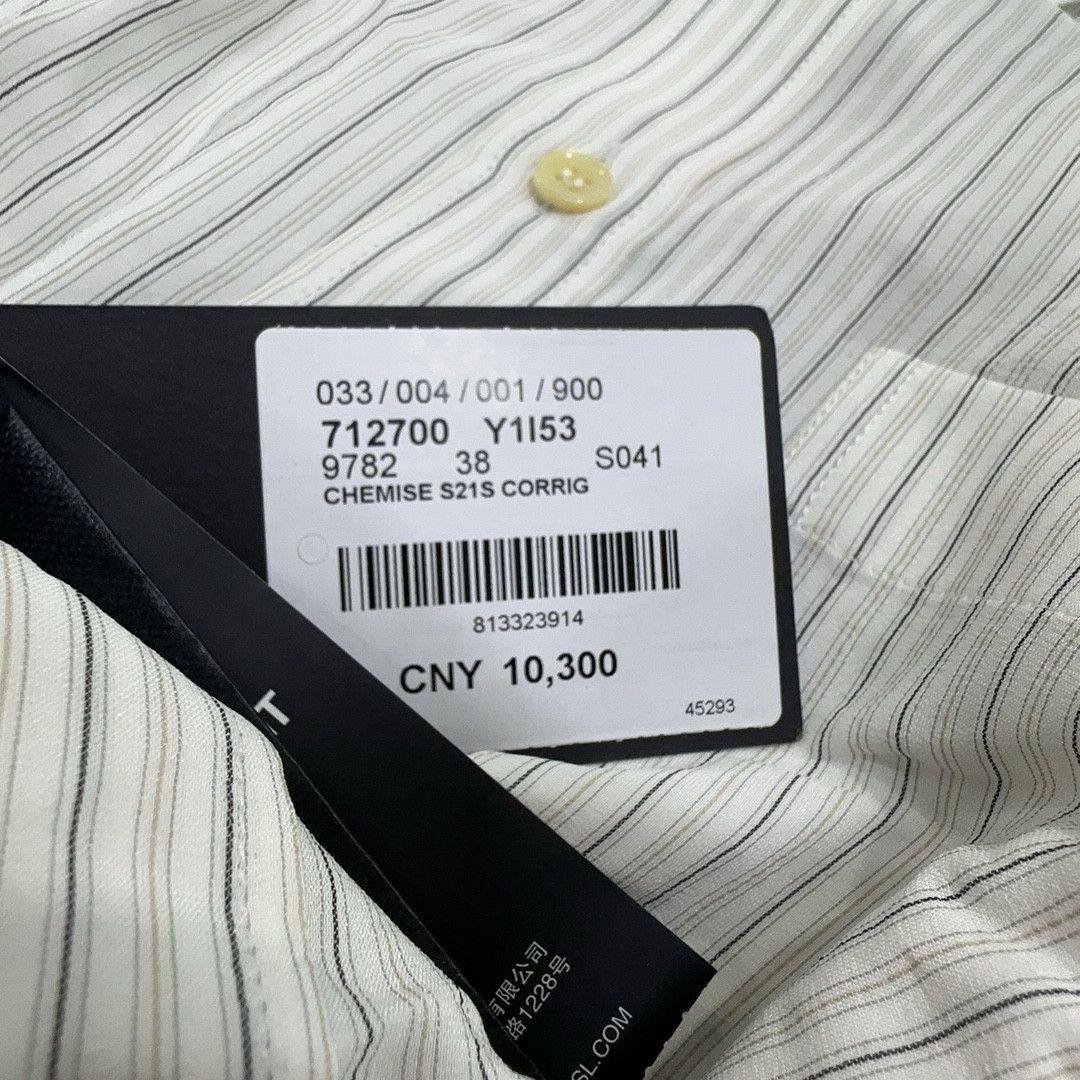 Saint Laurent Paris Saint Laurent Striped Silk Button Up Shirt 38 Size S / US 4 / IT 40 - 5 Thumbnail