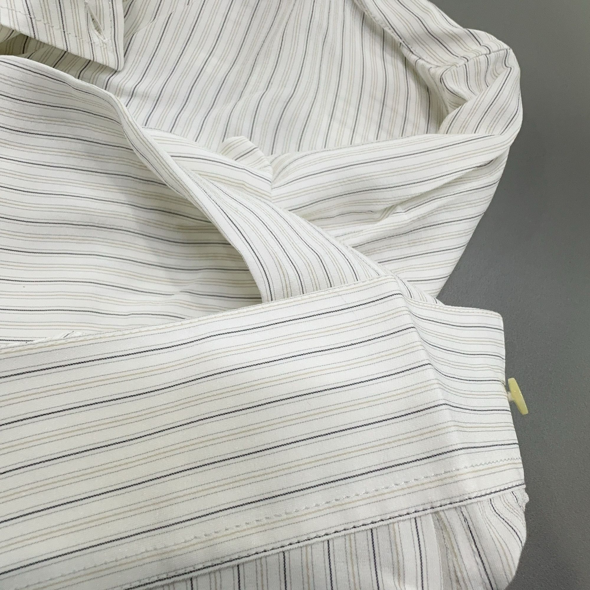 Saint Laurent Paris Saint Laurent Striped Silk Button Up Shirt 38 Size S / US 4 / IT 40 - 8 Thumbnail
