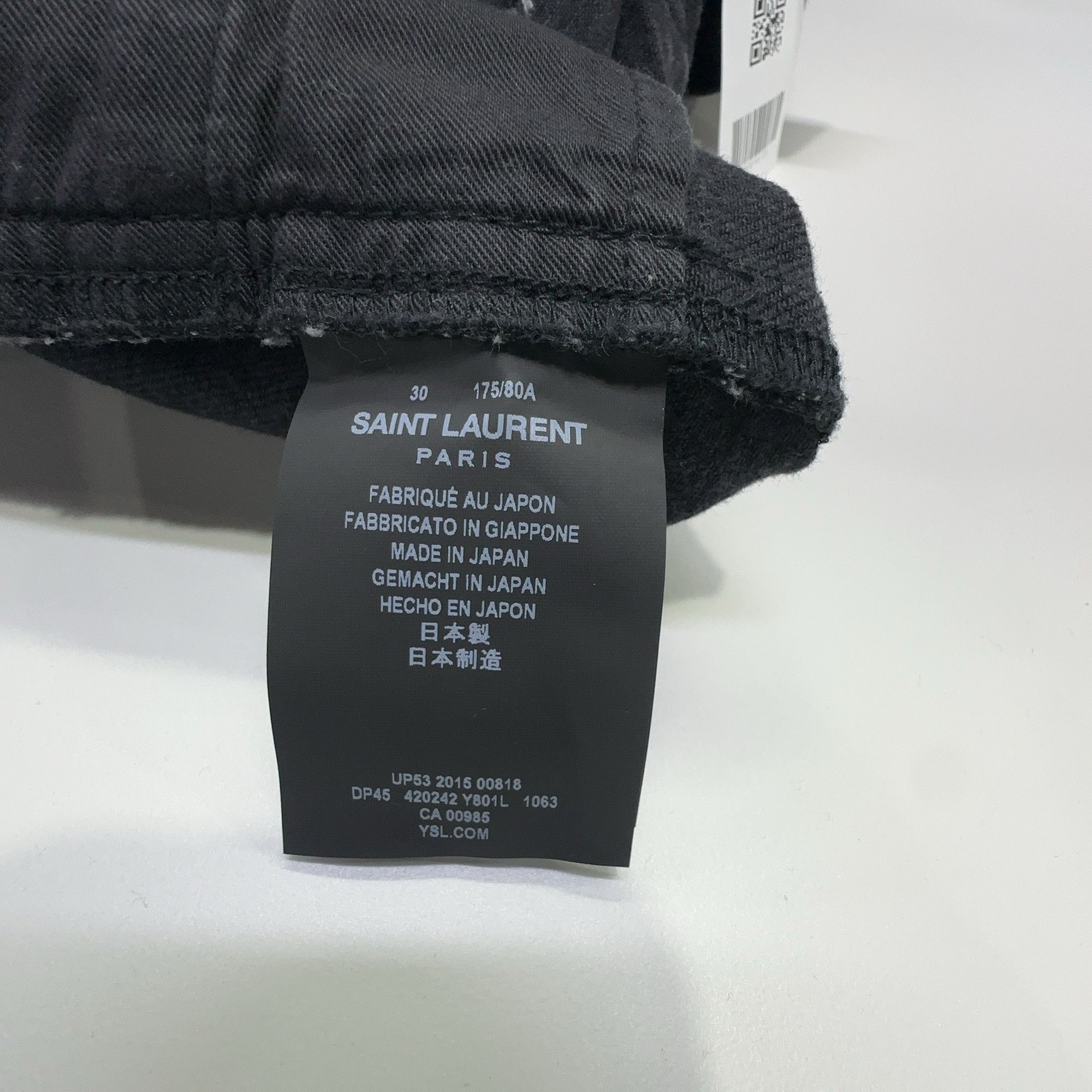 Saint Laurent Paris Saint Laurent Tie-Dye Distressed Denim Jeans Size 30 Size US 30 / EU 46 - 3 Thumbnail