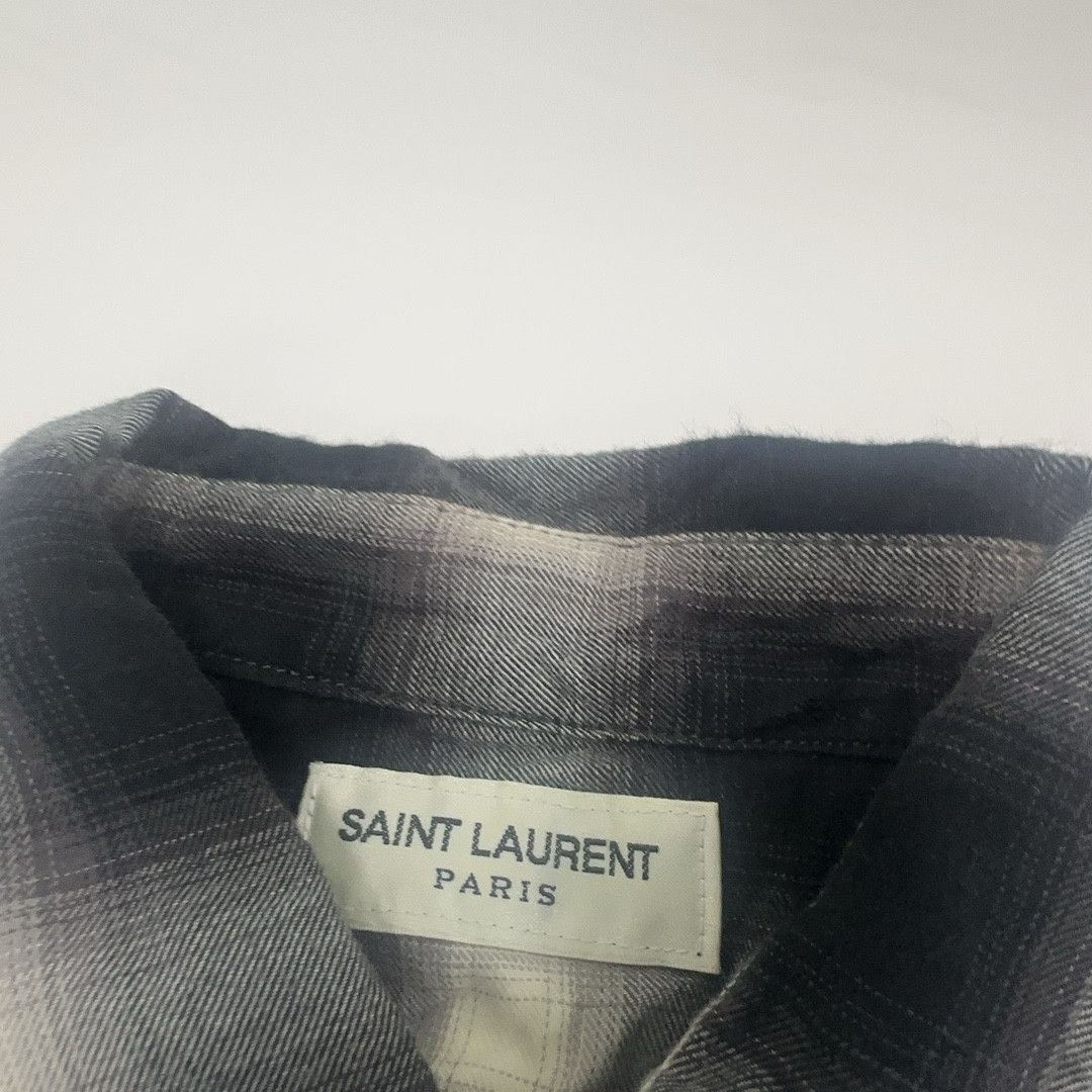 Saint Laurent Paris Saint Laurent Plaid Long Sleeve Shirt S Size US S / EU 44-46 / 1 - 4 Thumbnail