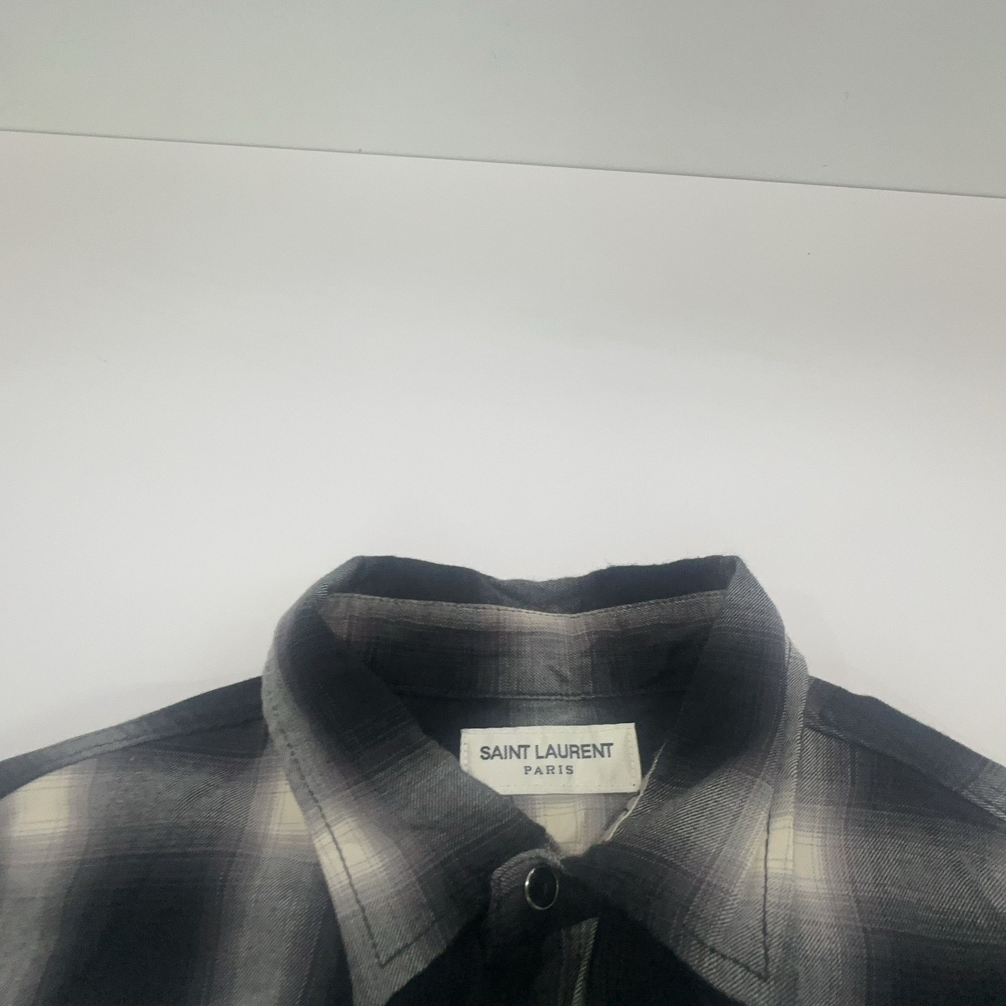 Saint Laurent Paris Saint Laurent Plaid Long Sleeve Shirt S Size US S / EU 44-46 / 1 - 5 Thumbnail
