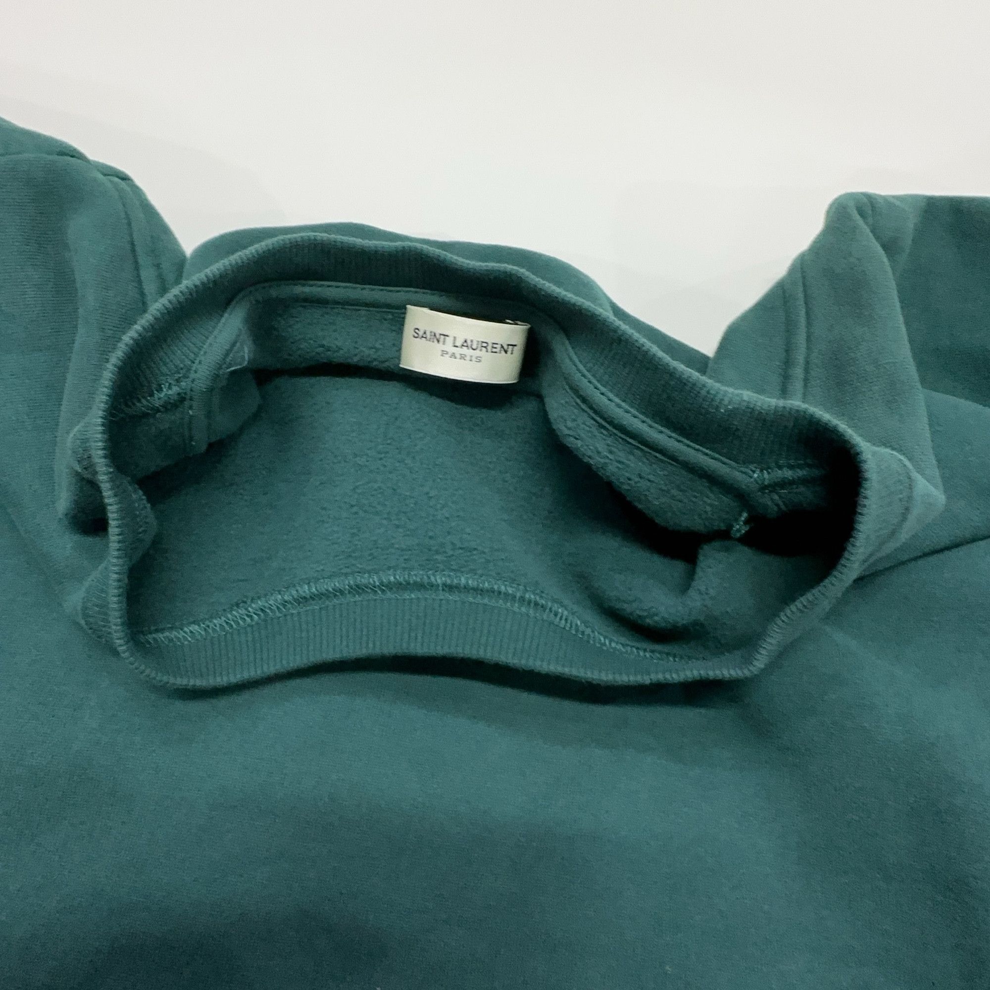 Saint Laurent Paris Saint Laurent Logo Sweatshirt Green Size L Size US L / EU 52-54 / 3 - 6 Thumbnail