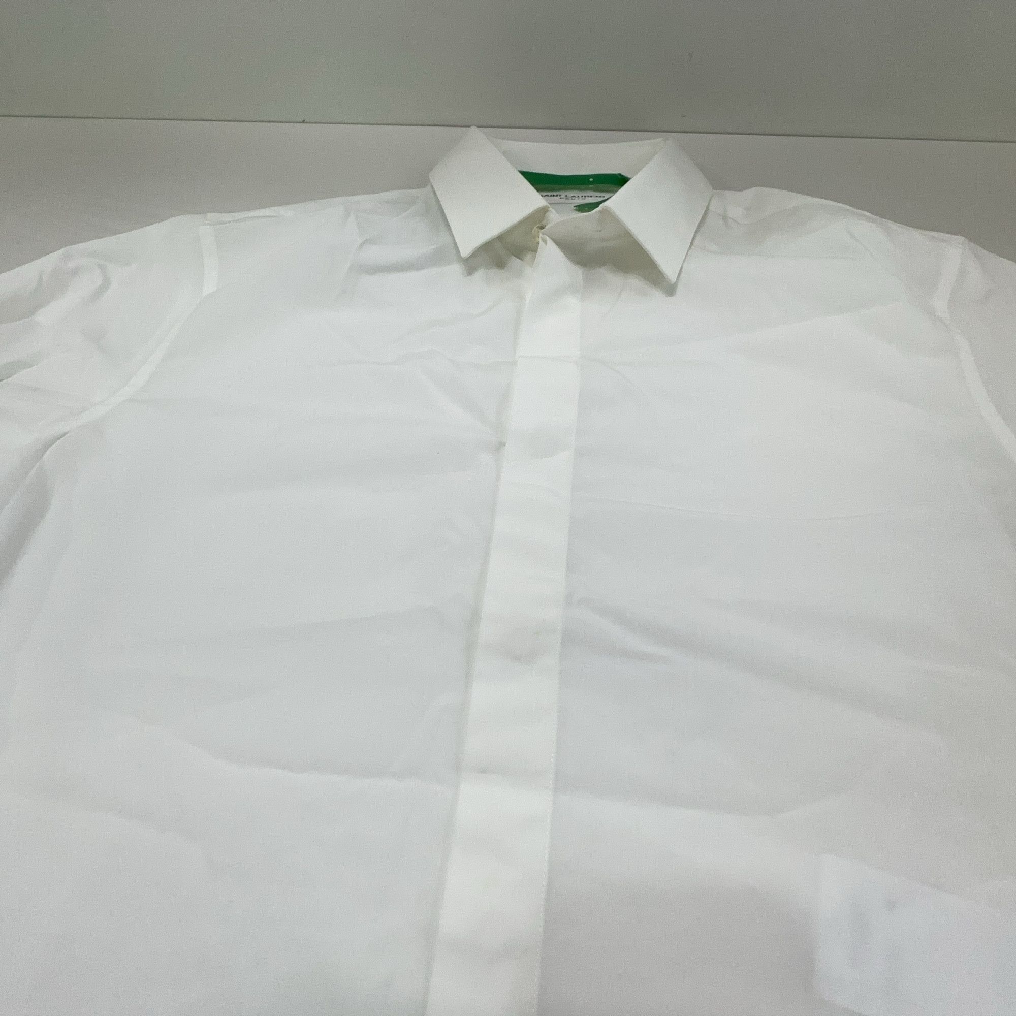 Saint Laurent Paris Saint Laurent White Button Up Shirt Size M Size US M / EU 48-50 / 2 - 6 Thumbnail