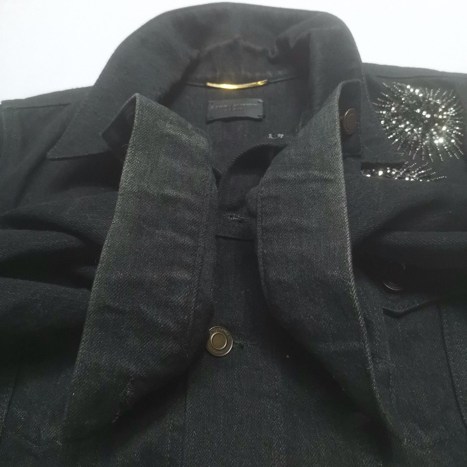 Saint Laurent Paris Saint Laurent Embellished Denim Jacket Size M Size M / US 6-8 / IT 42-44 - 9 Thumbnail