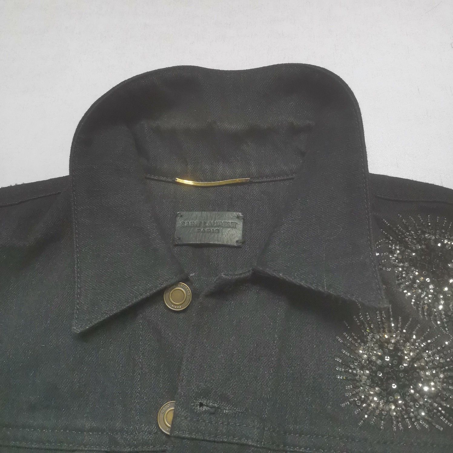 Saint Laurent Paris Saint Laurent Embellished Denim Jacket Size M Size M / US 6-8 / IT 42-44 - 6 Thumbnail