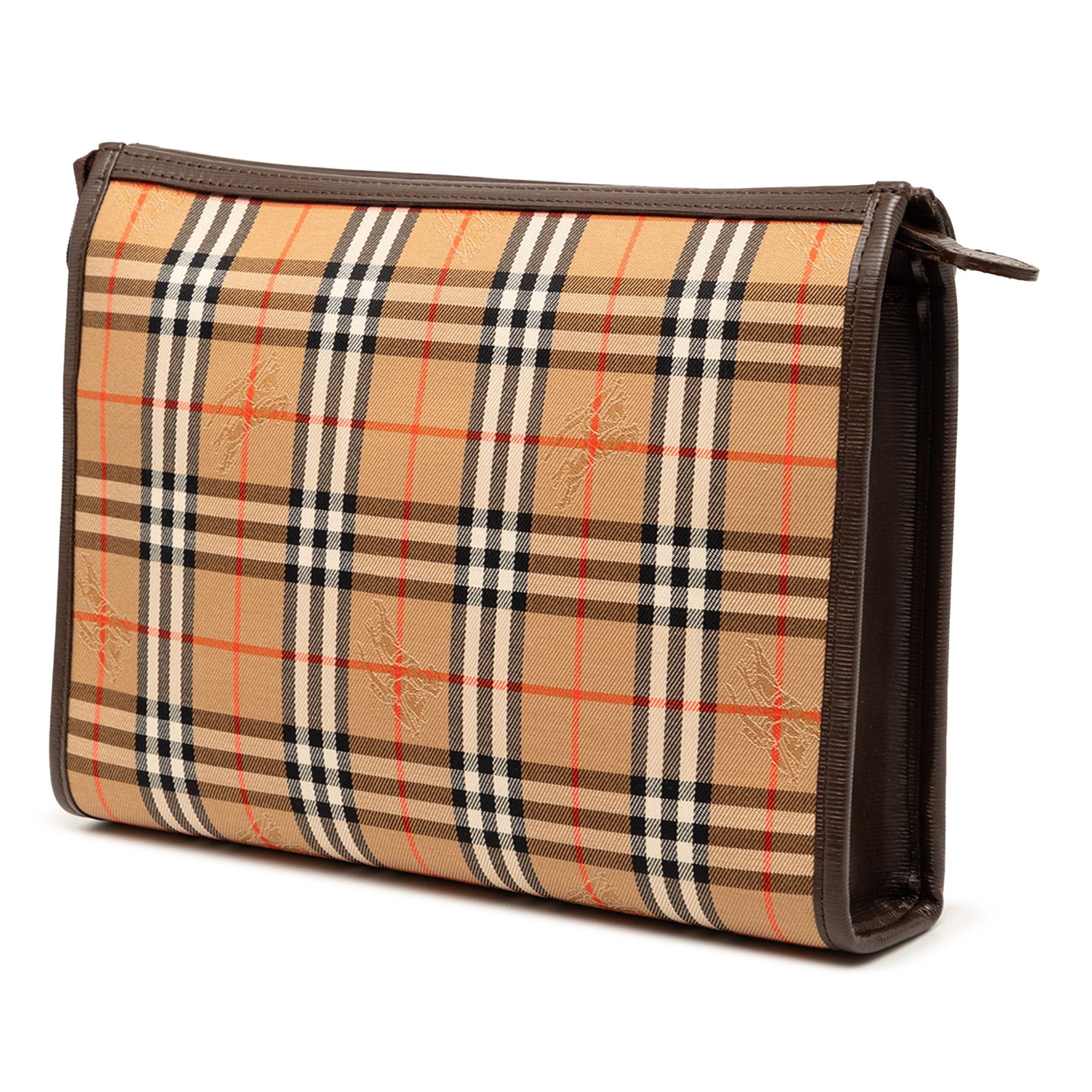 Burberry Haymarket Check Canvas Clutch Size ONE SIZE - 2 Thumbnail
