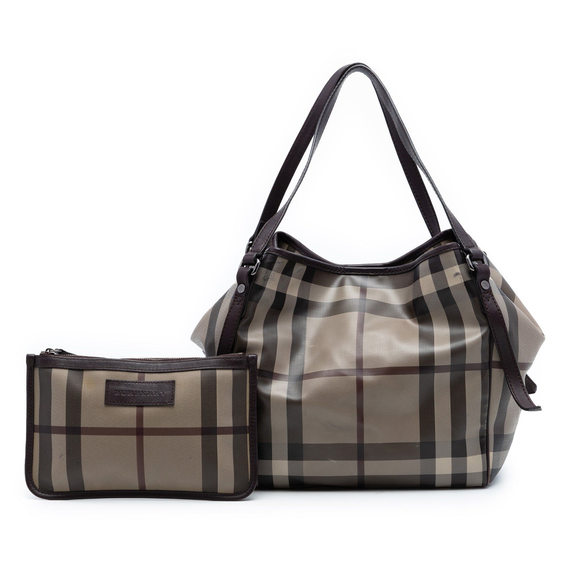 Burberry Small Smoke Check Coated Canvas Canterbury Tote Size ONE SIZE - 8 Thumbnail