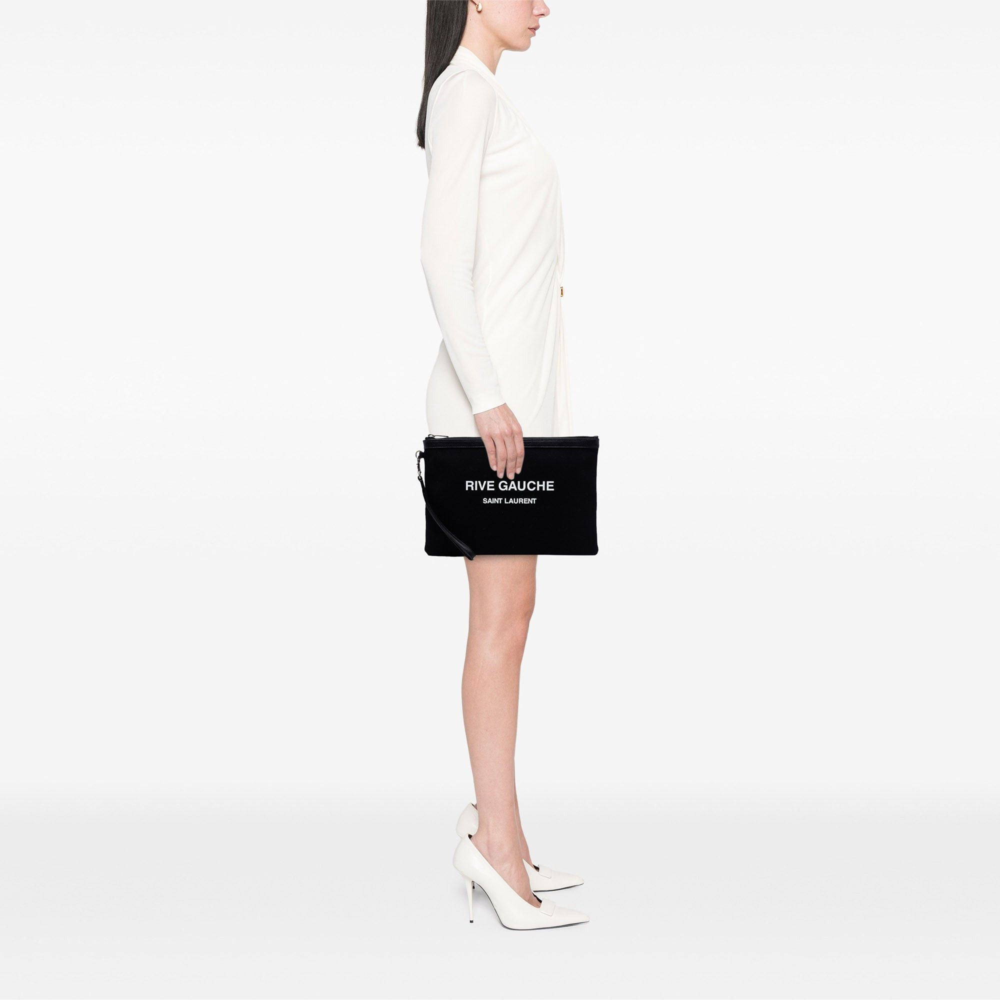 Saint Laurent Paris Canvas Rive Gauche Clutch Size ONE SIZE - 6 Thumbnail