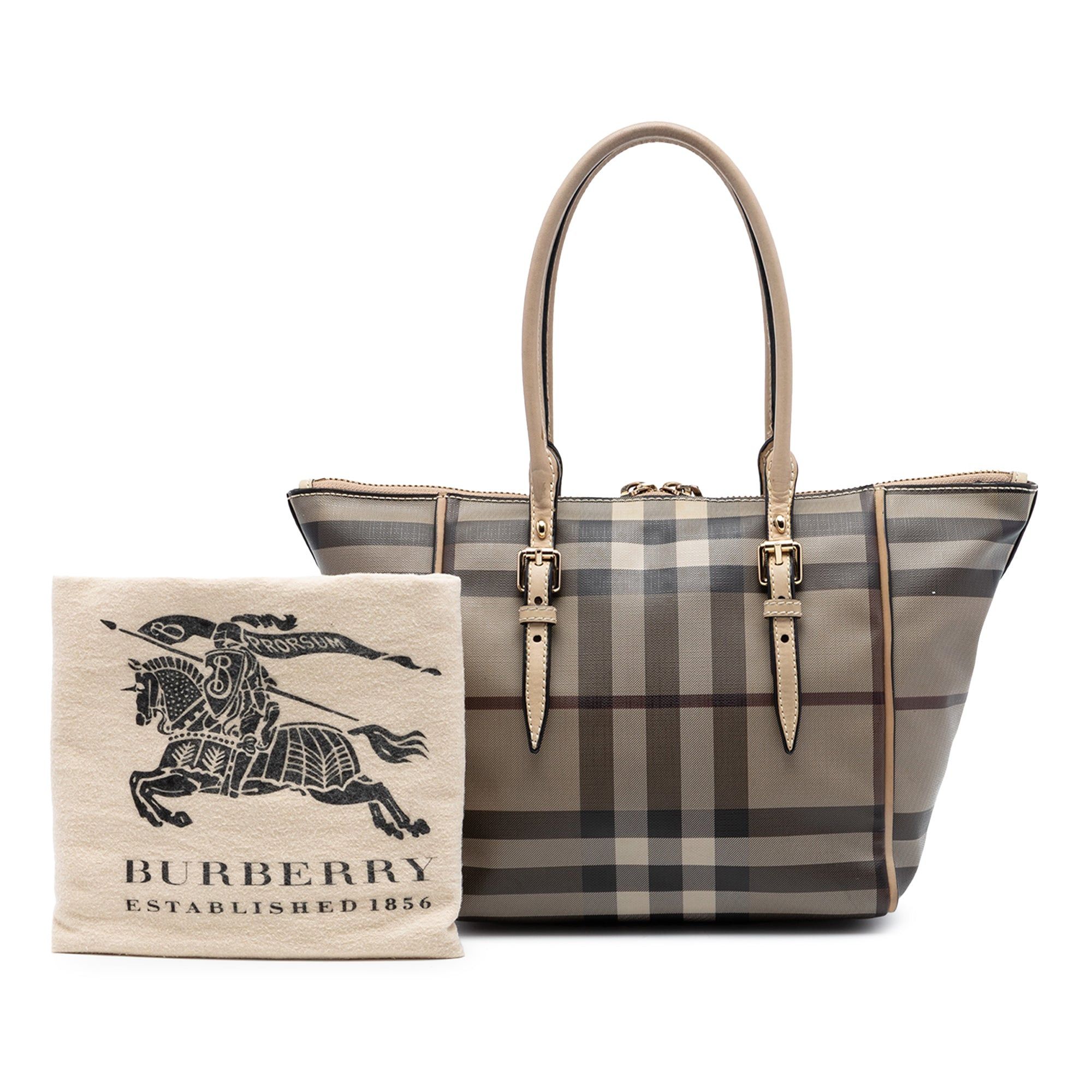 Burberry Small Smoke Check Coated Canvas Salisbury Tote Size ONE SIZE - 7 Thumbnail