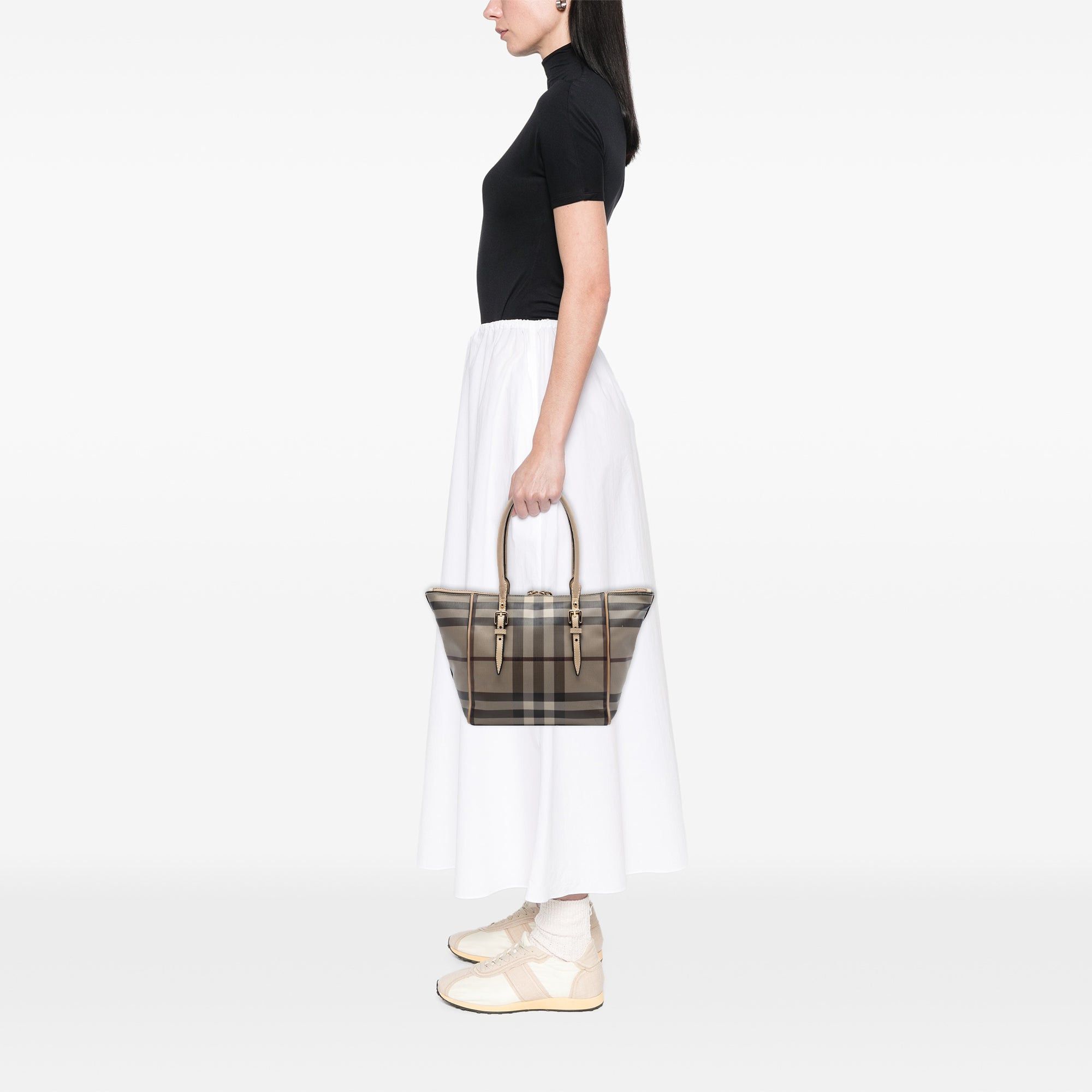 Burberry Small Smoke Check Coated Canvas Salisbury Tote Size ONE SIZE - 6 Thumbnail