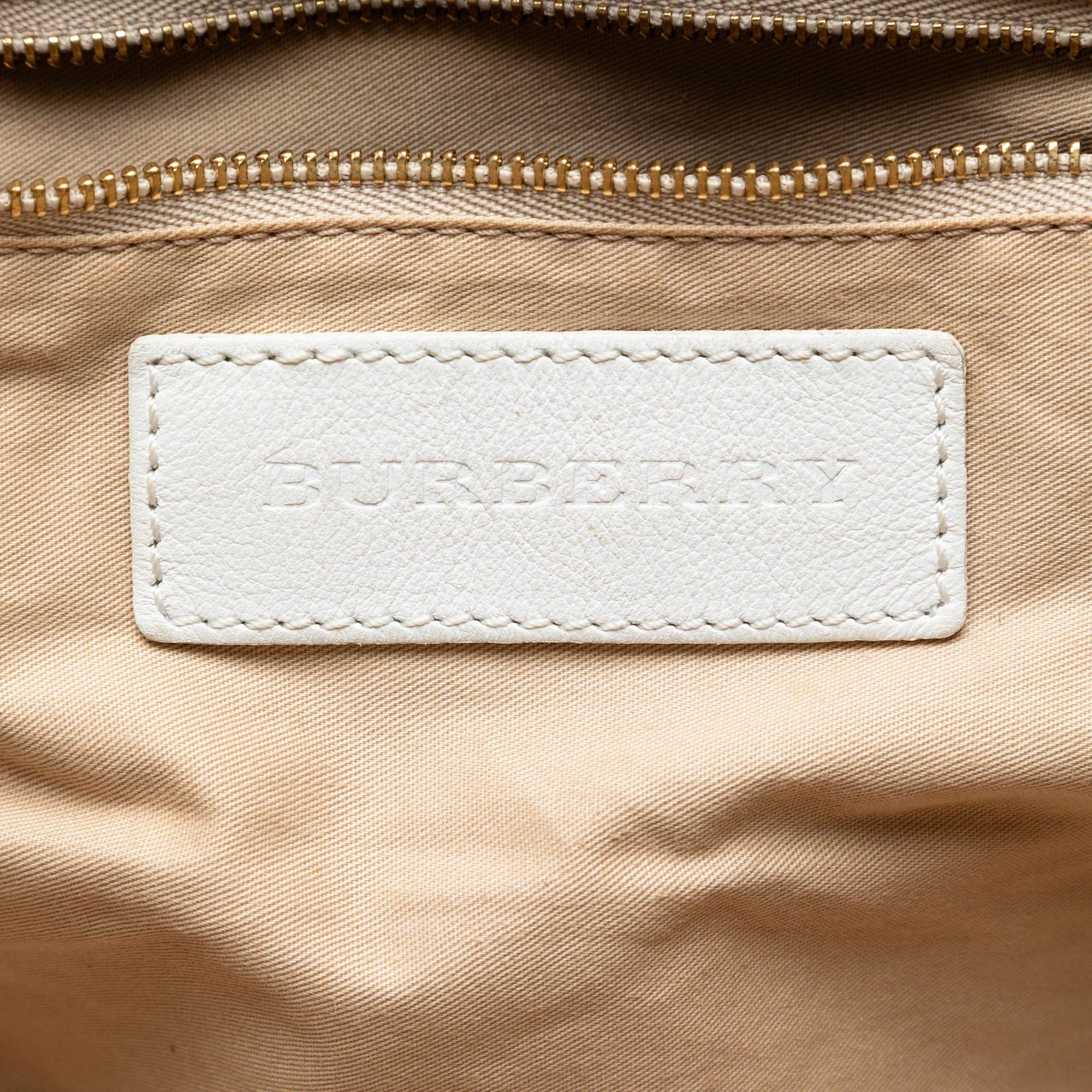 Burberry Small Leather Trimmed Haymarket Check Coated Canvas Canterbury Tote Size ONE SIZE - 5 Thumbnail