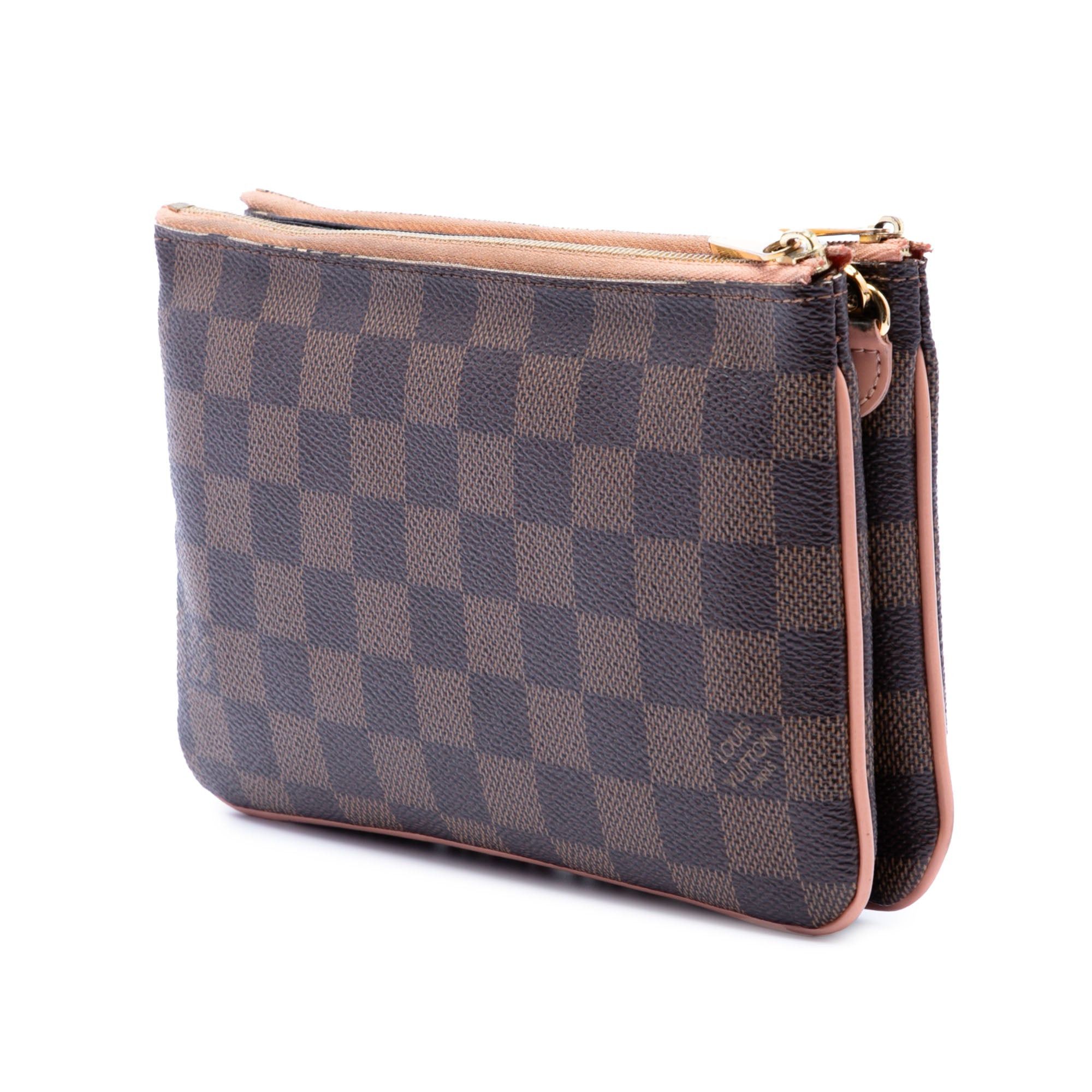 Louis Vuitton Damier Ebene Pochette Double Zip Size ONE SIZE - 2 Thumbnail