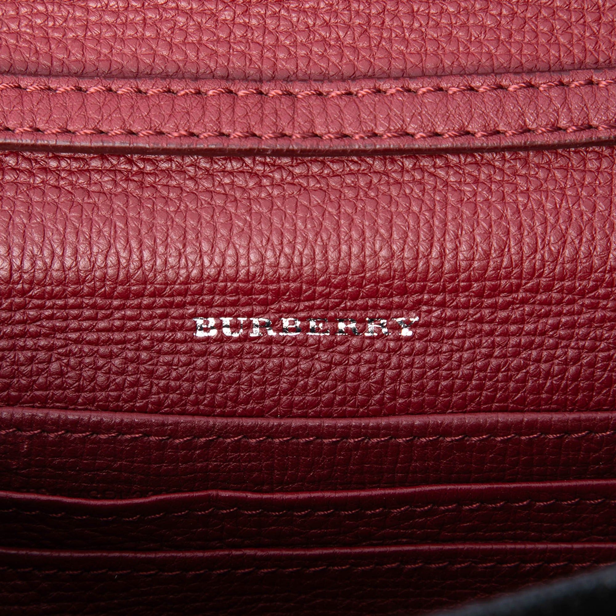 Burberry Small Leather and House Check Canvas Derby Macken Crossbody Size ONE SIZE - 5 Thumbnail