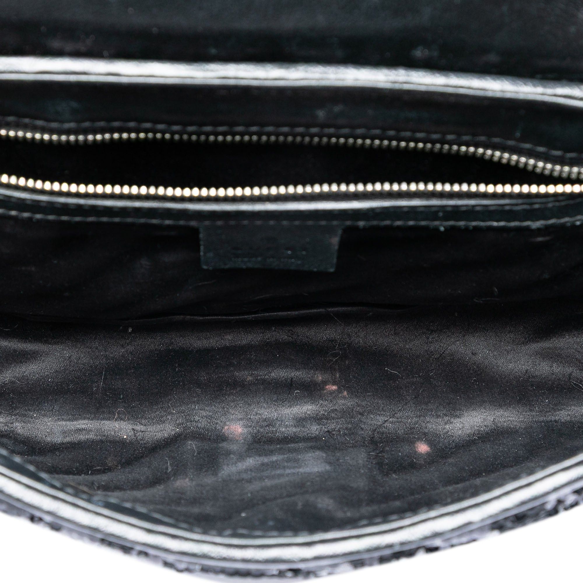 Gucci Medium GG Marmont Matelasse Sequin and Leather Shoulder Bag Size ONE SIZE - 4 Thumbnail