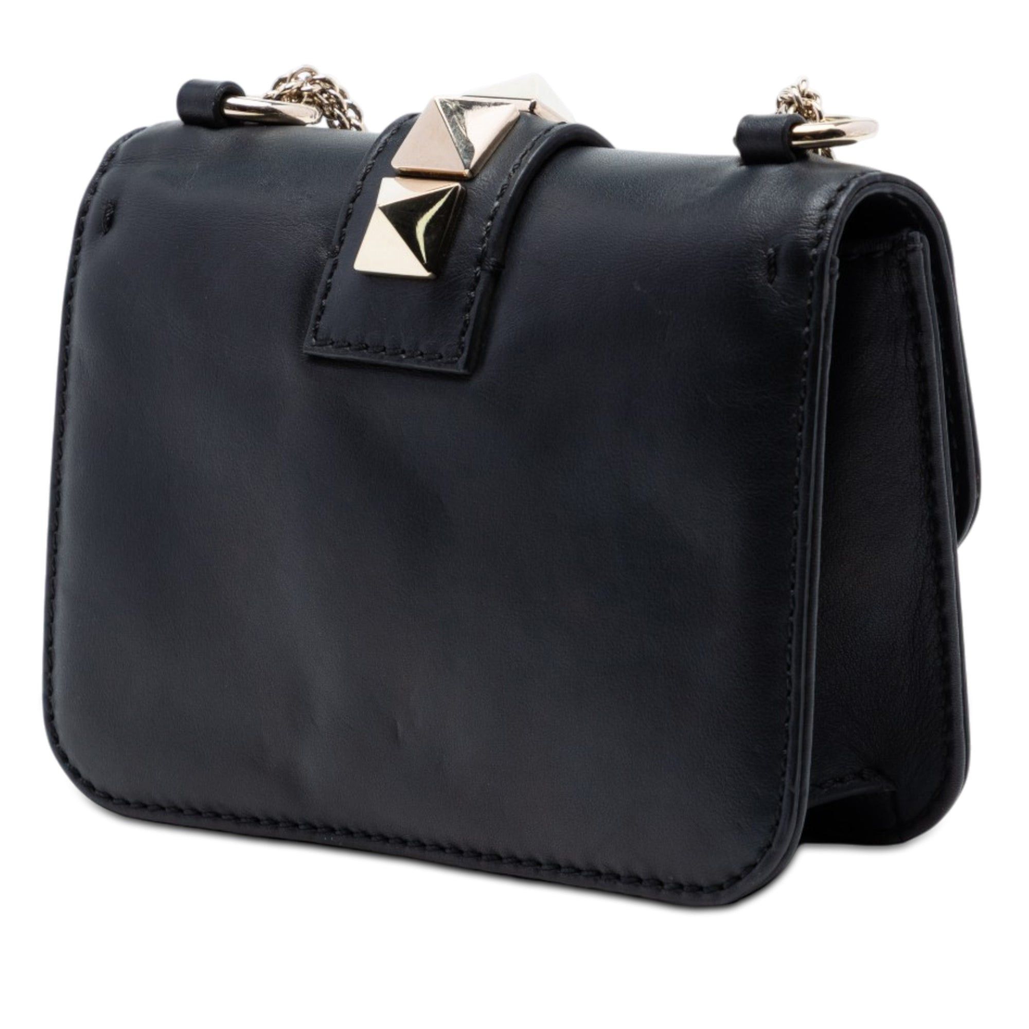 Valentino Mini Leather Rockstud Glam Lock Crossbody Size ONE SIZE - 2 Thumbnail