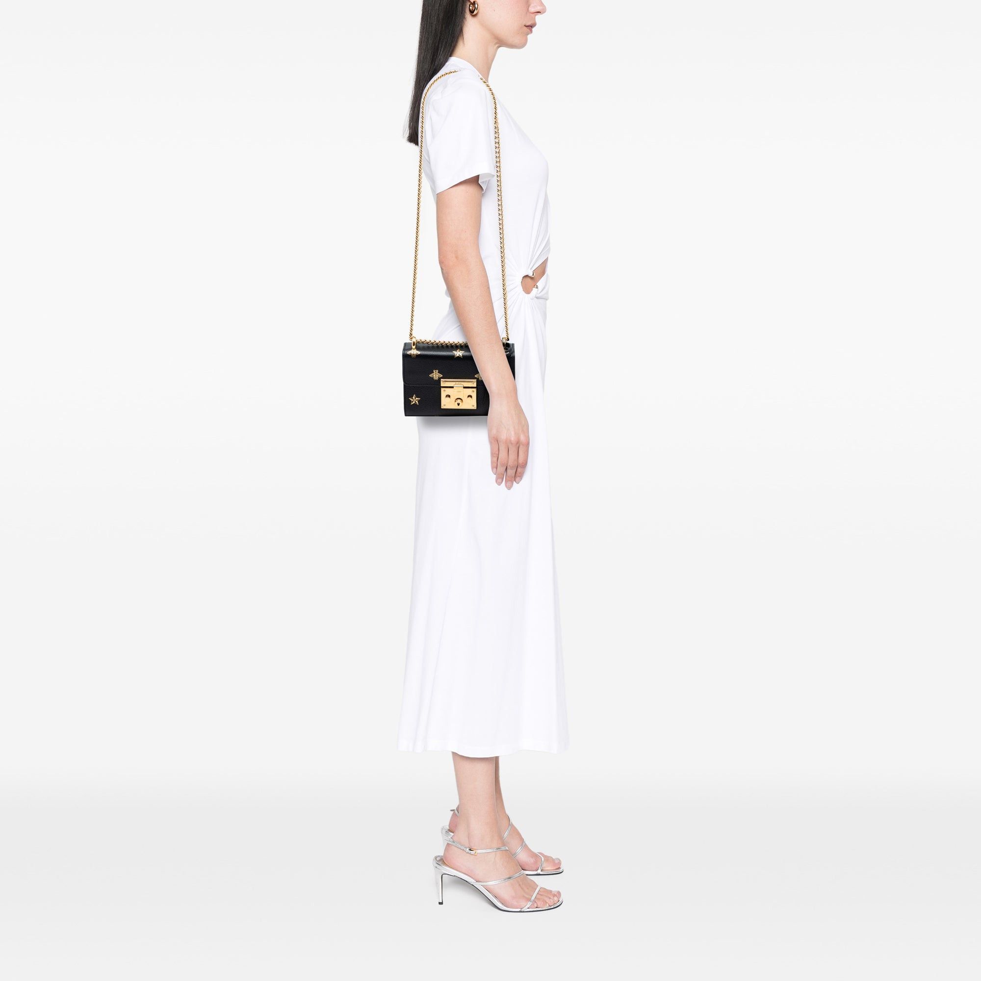 Gucci Small Calfskin Bee Star Padlock Crossbody Size ONE SIZE - 7 Thumbnail